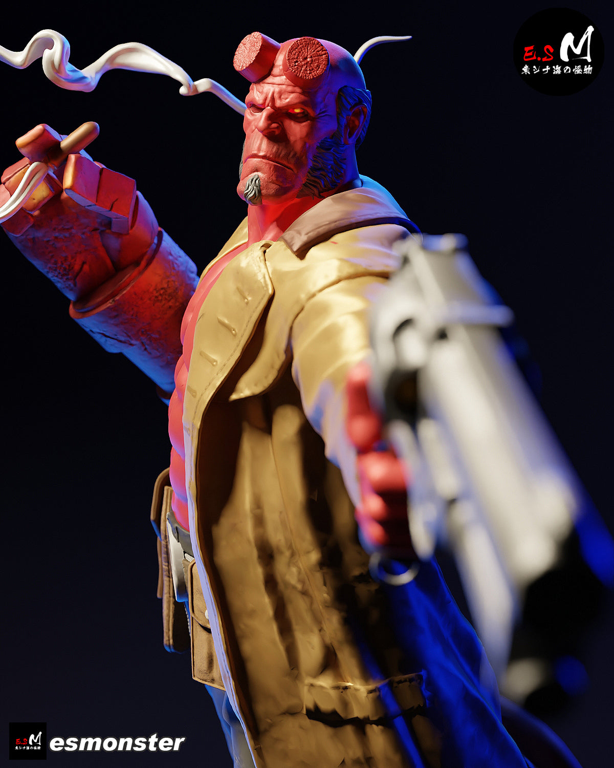 Hellboy Gun Style Dark Horse Unpainted Resin Garage Model Kit (1/6-1/12)