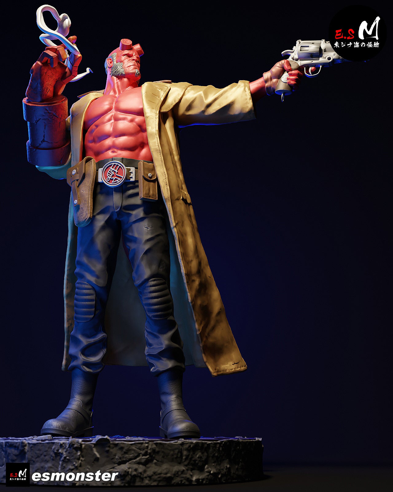 Hellboy Gun Style Dark Horse Unpainted Resin Garage Model Kit (1/6-1/12)