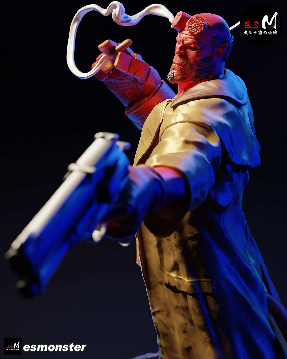 Hellboy Gun Style Dark Horse Unpainted Resin Garage Model Kit (1/6-1/12)
