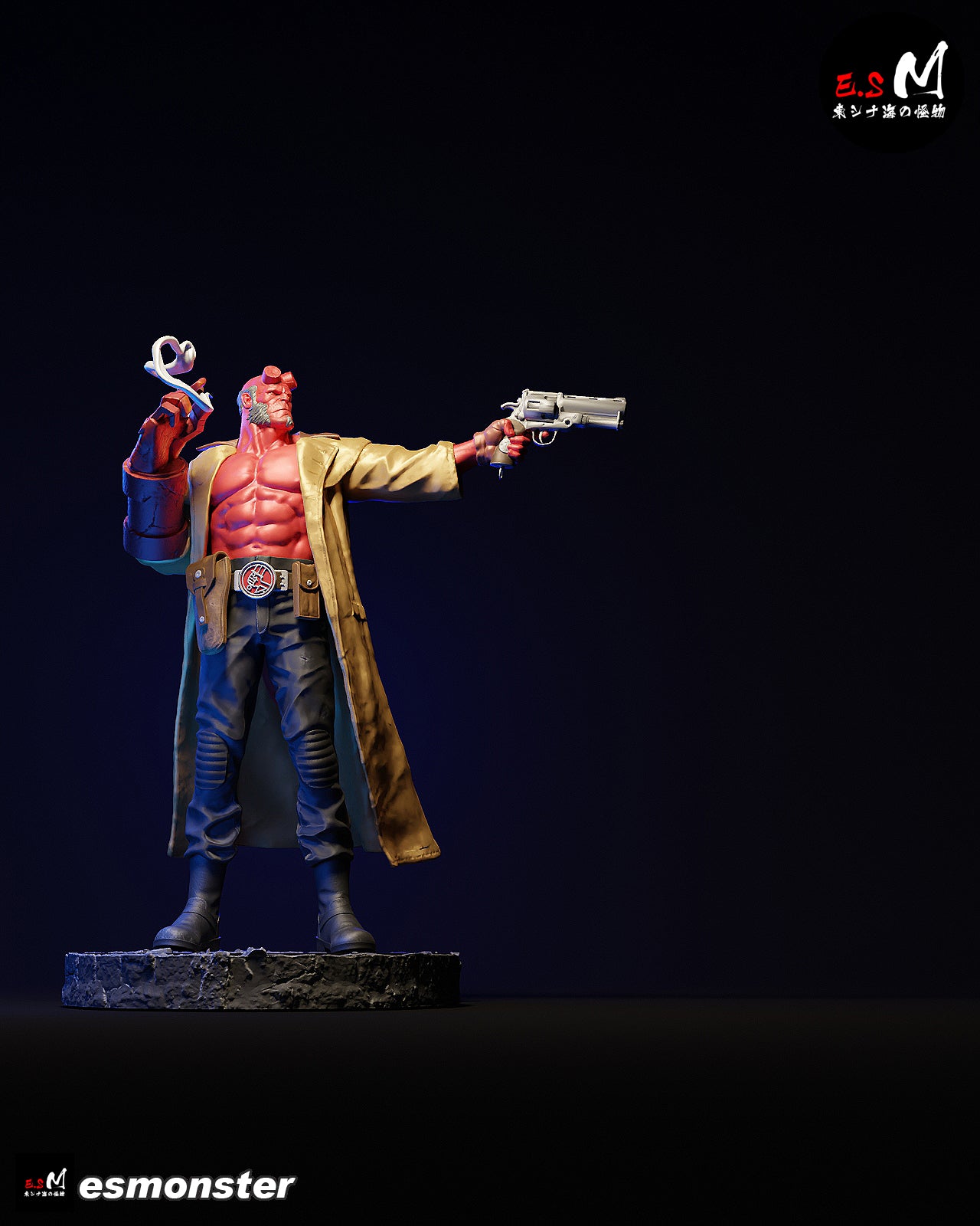 Hellboy Gun Style Dark Horse Unpainted Resin Garage Model Kit (1/6-1/12)