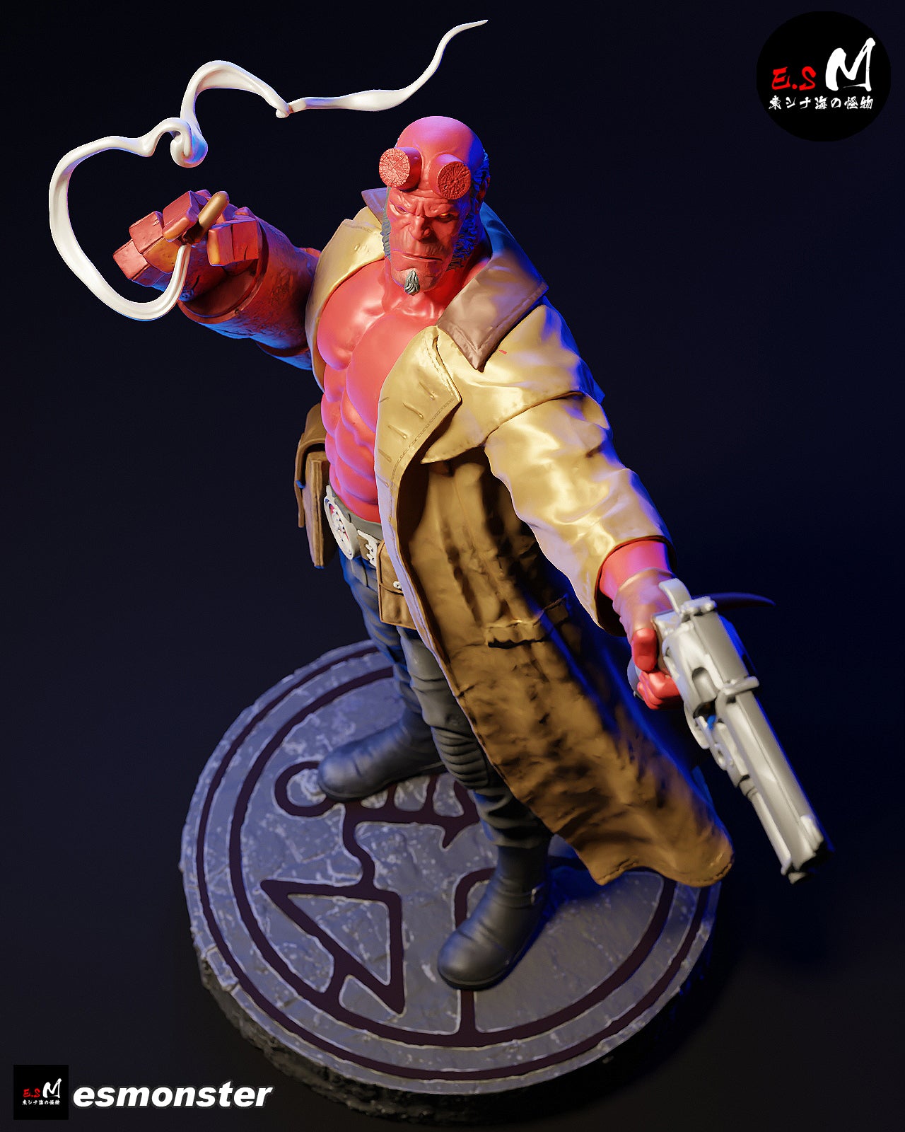 Hellboy Gun Style Dark Horse Unpainted Resin Garage Model Kit (1/6-1/12)