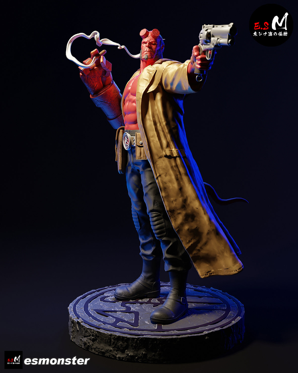 Hellboy Gun Style Dark Horse Unpainted Resin Garage Model Kit (1/6-1/12)