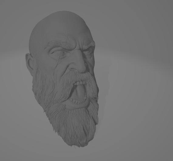 Kratos Figure Kit – 3D Printed Resin Model for Painting & Display – God of War Inspired Garage Kit for Display & Painting
