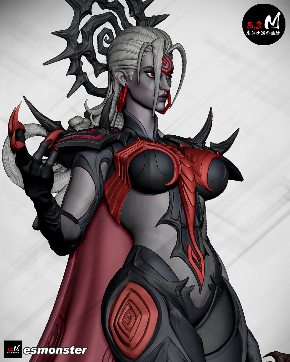Black Queen Hela Style Marvel Unpainted Resin Garage Model Kit (1/6-1/12)