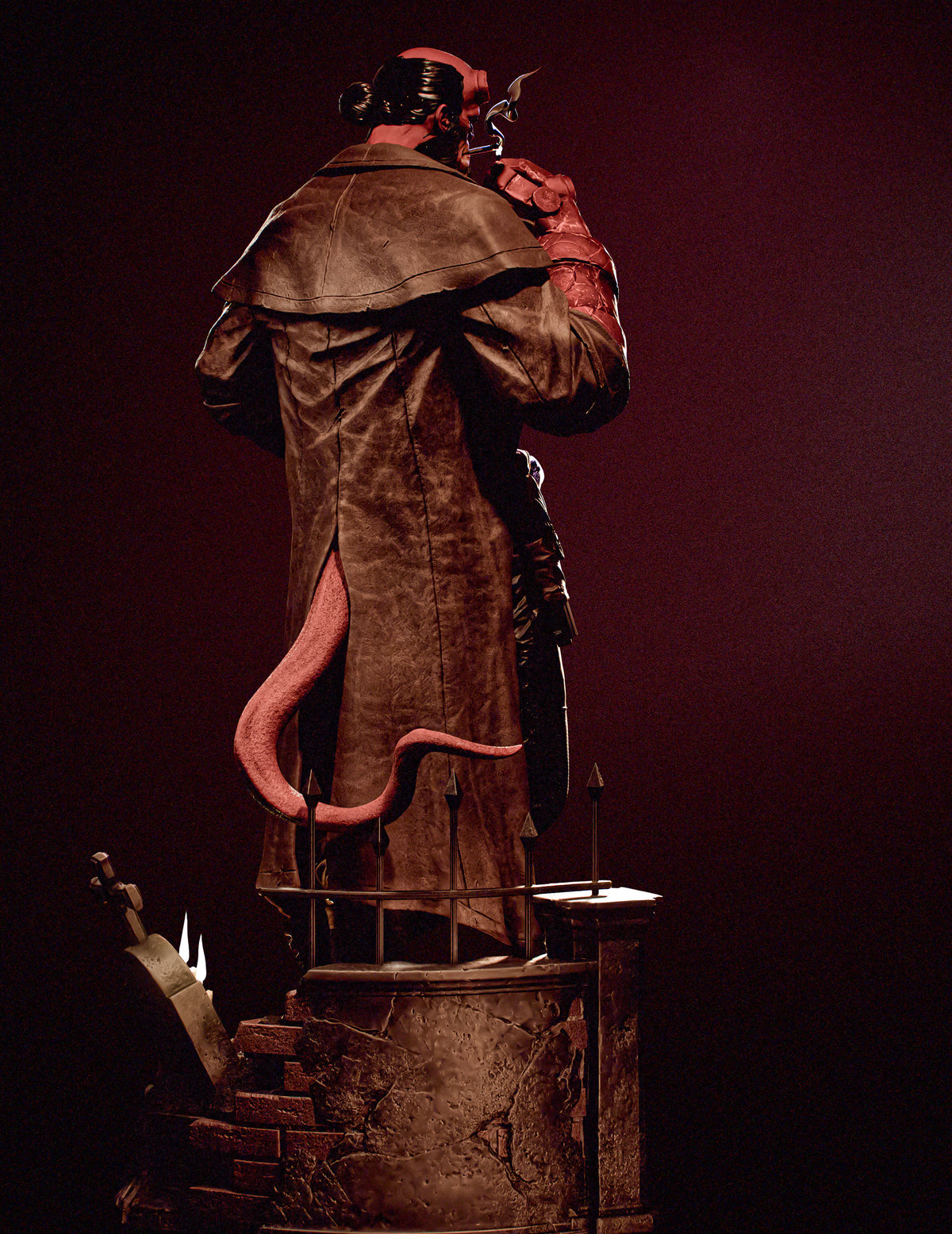 Smoking Hellboy Style Hellboy Unpainted Resin Garage Model Kit (1/6-1/12)