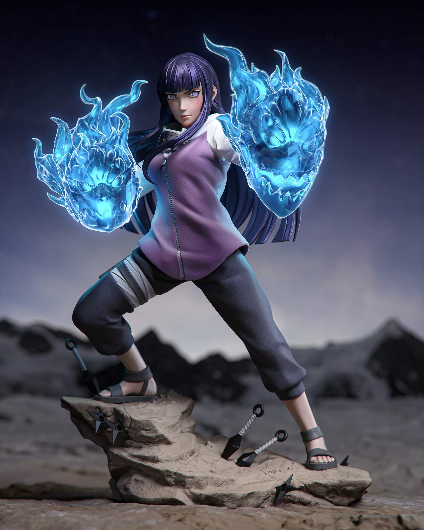 Hinata Style Gentle Fist Warrior Resin Kit – Unpainted 3D Printed Model Kit