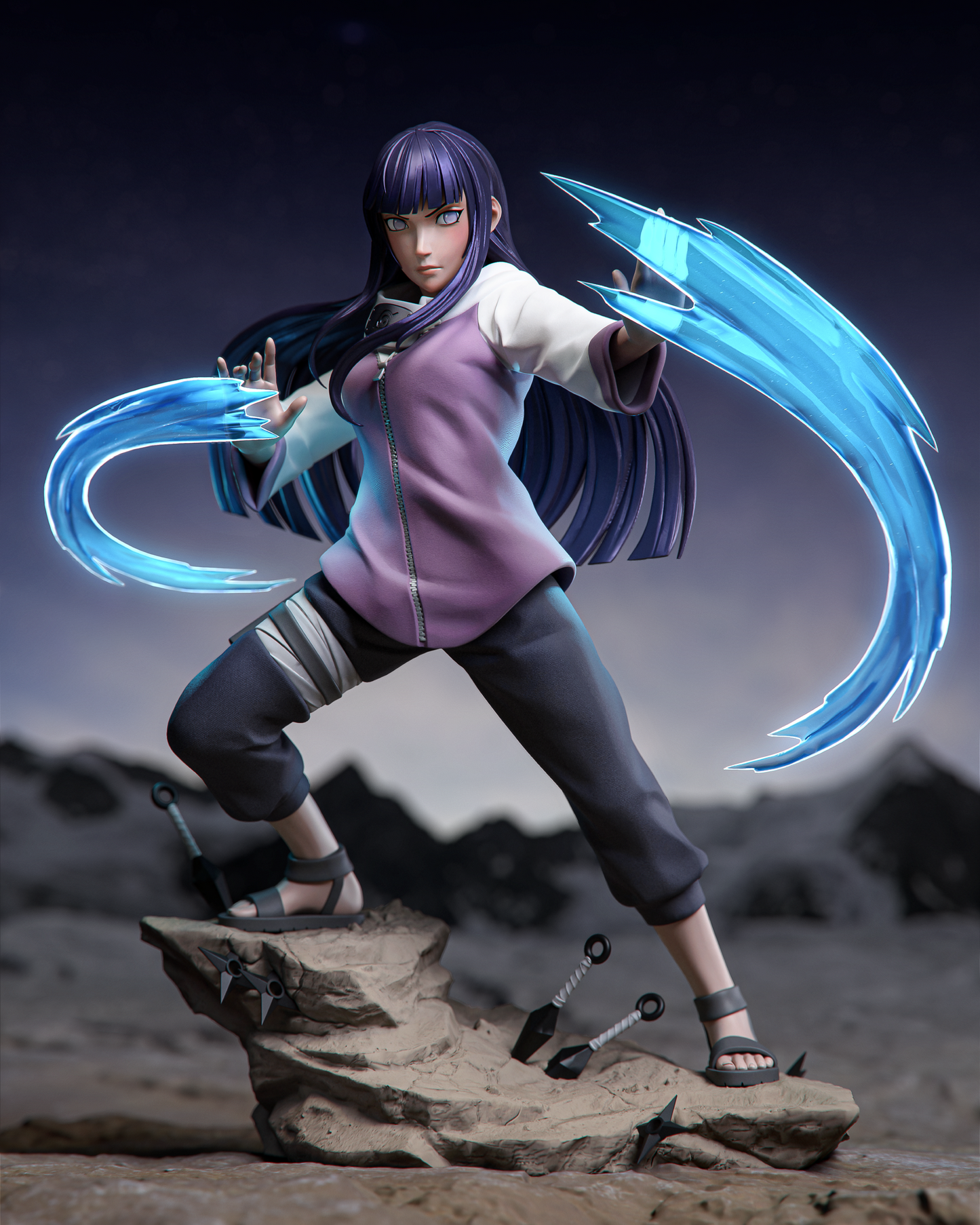 Hinata Style Gentle Fist Warrior Resin Kit – Unpainted 3D Printed Model Kit