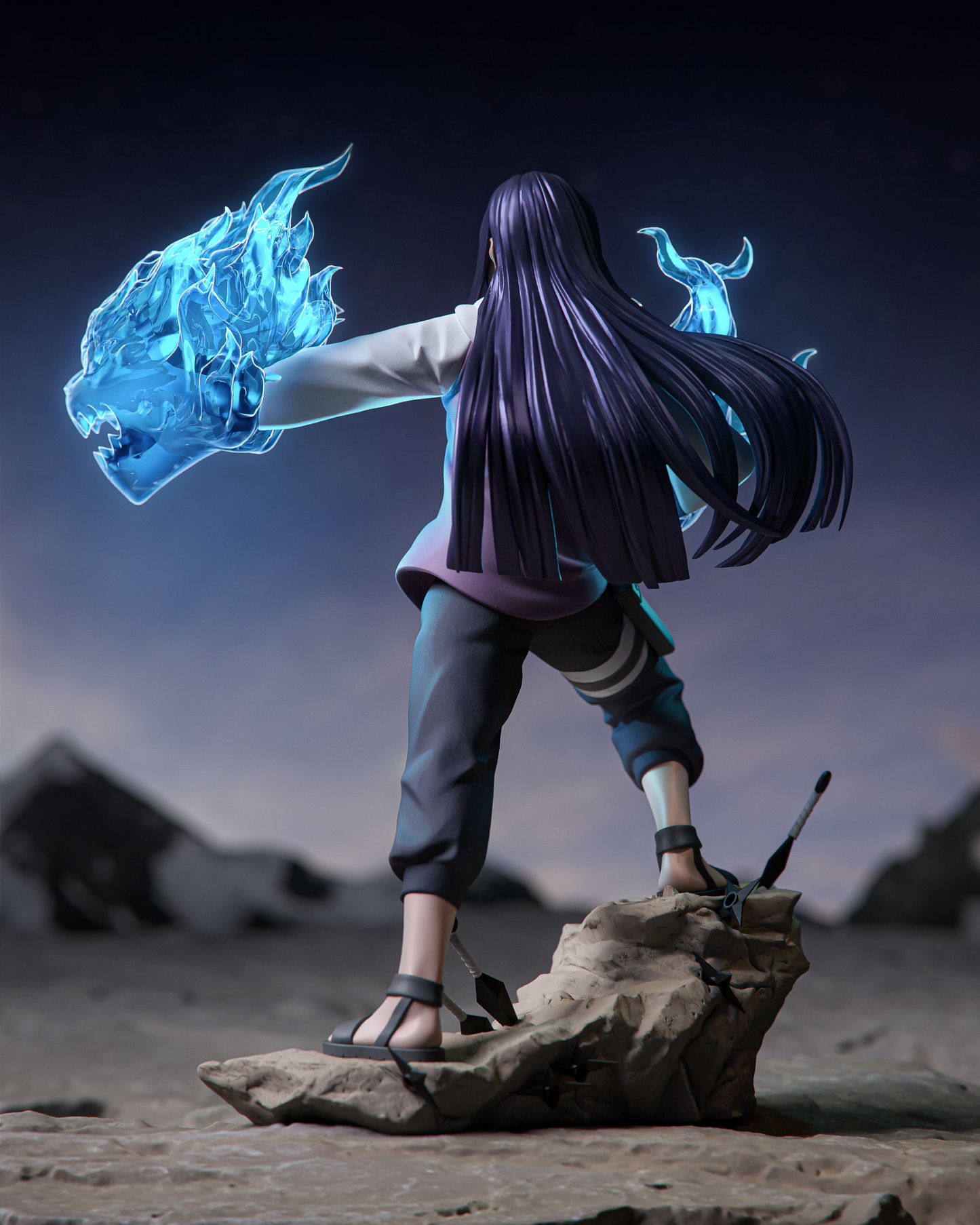Hinata Style Gentle Fist Warrior Resin Kit – Unpainted 3D Printed Model Kit