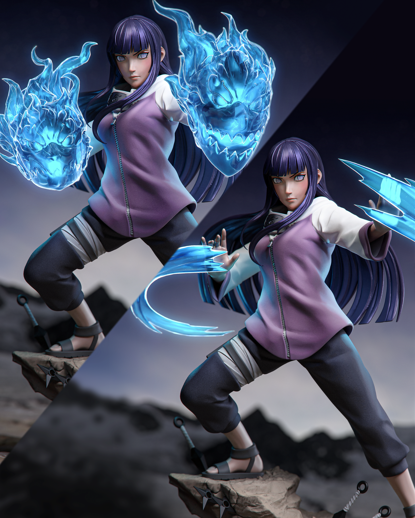Hinata Style Gentle Fist Warrior Resin Kit – Unpainted 3D Printed Model Kit