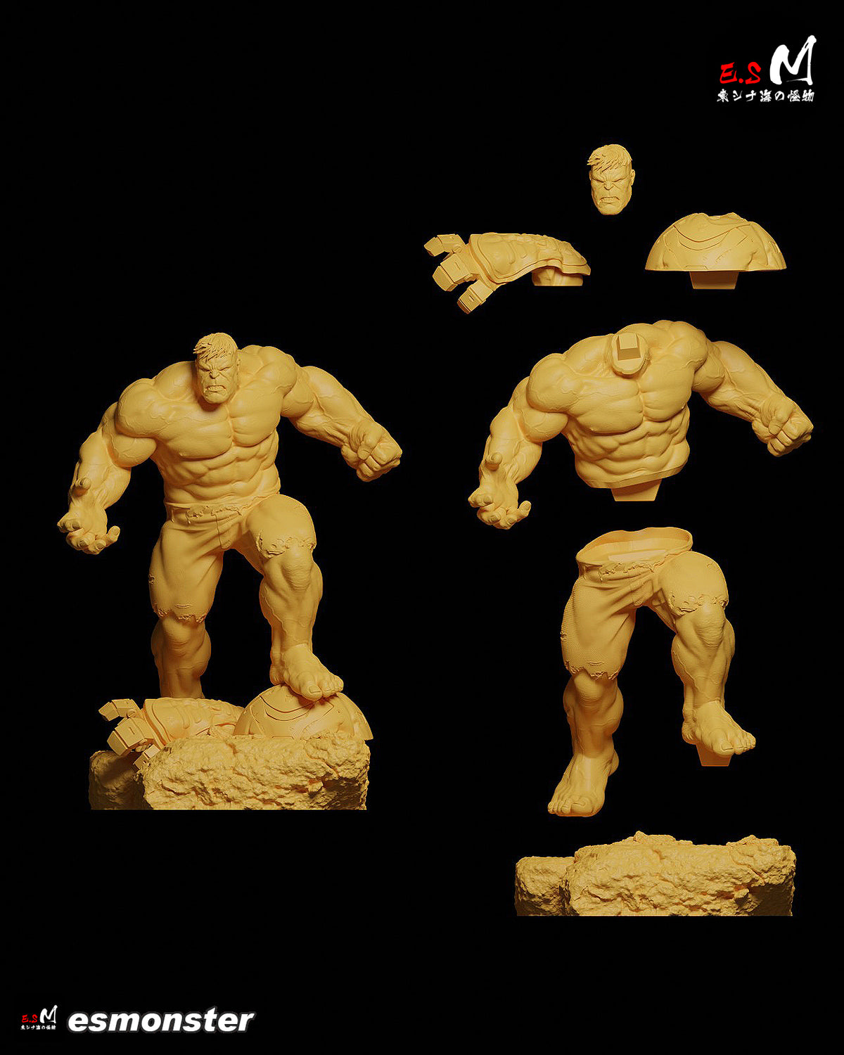 Hulk Style Marvel Unpainted Resin Garage Model Kit (1/6-1/12)