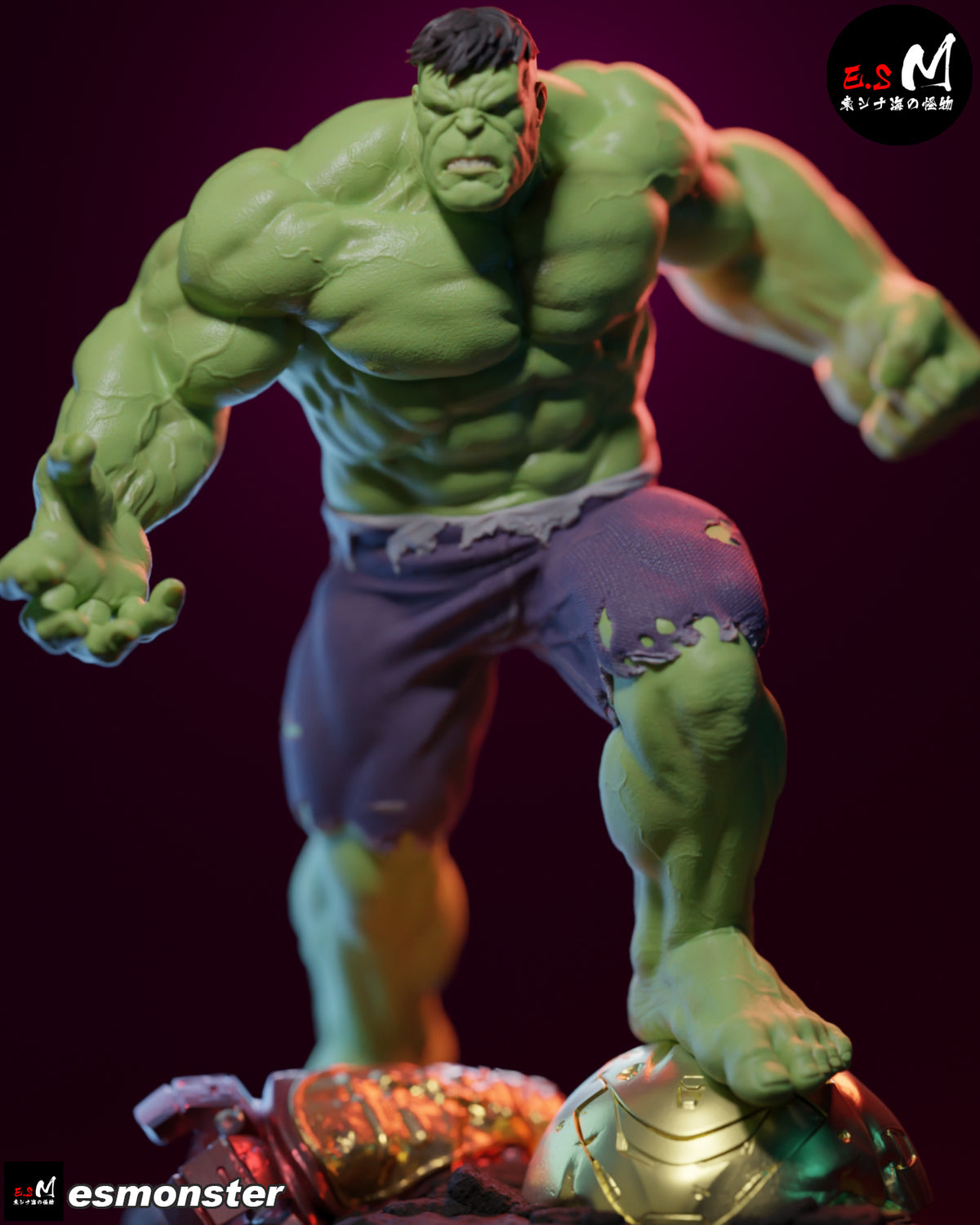 Hulk Style Marvel Unpainted Resin Garage Model Kit (1/6-1/12)