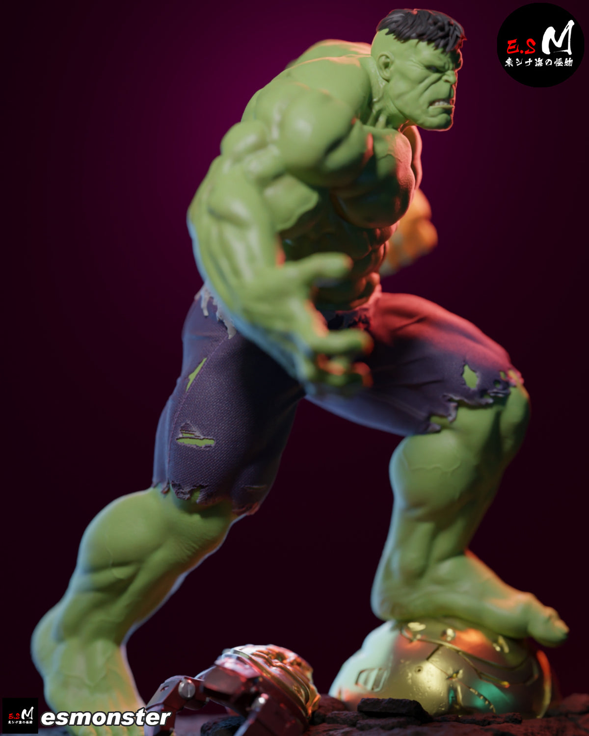 Hulk Style Marvel Unpainted Resin Garage Model Kit (1/6-1/12)