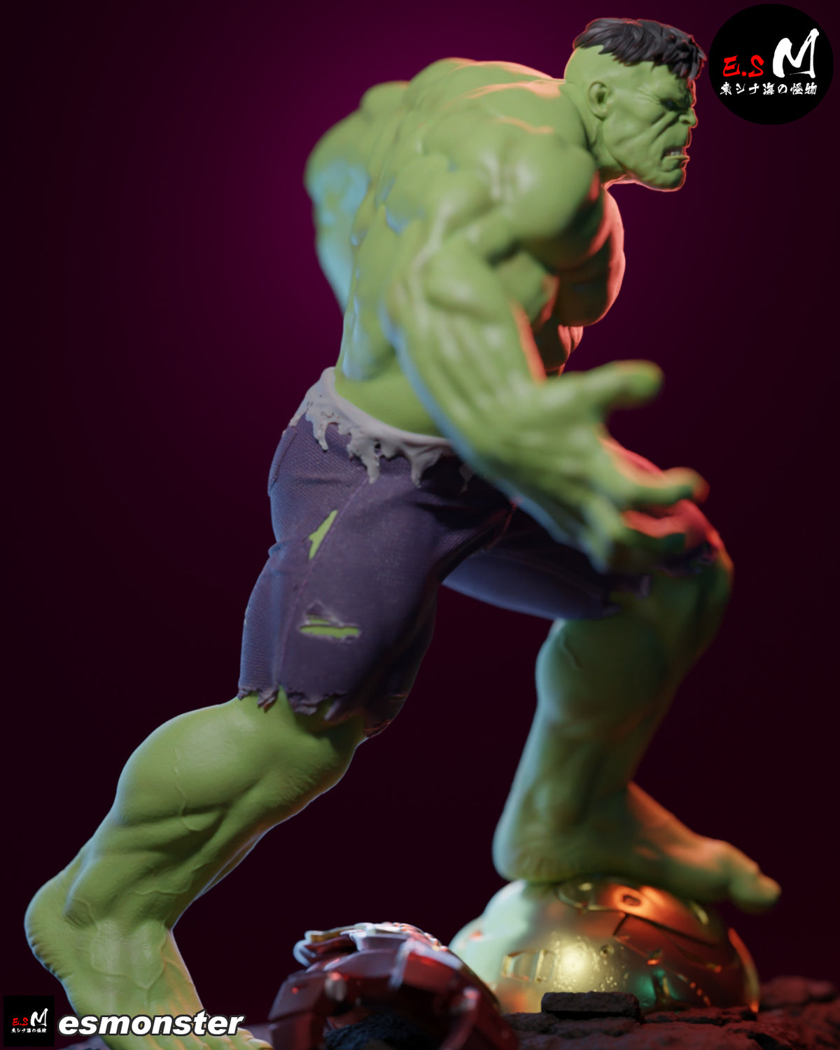 Hulk Style Marvel Unpainted Resin Garage Model Kit (1/6-1/12)