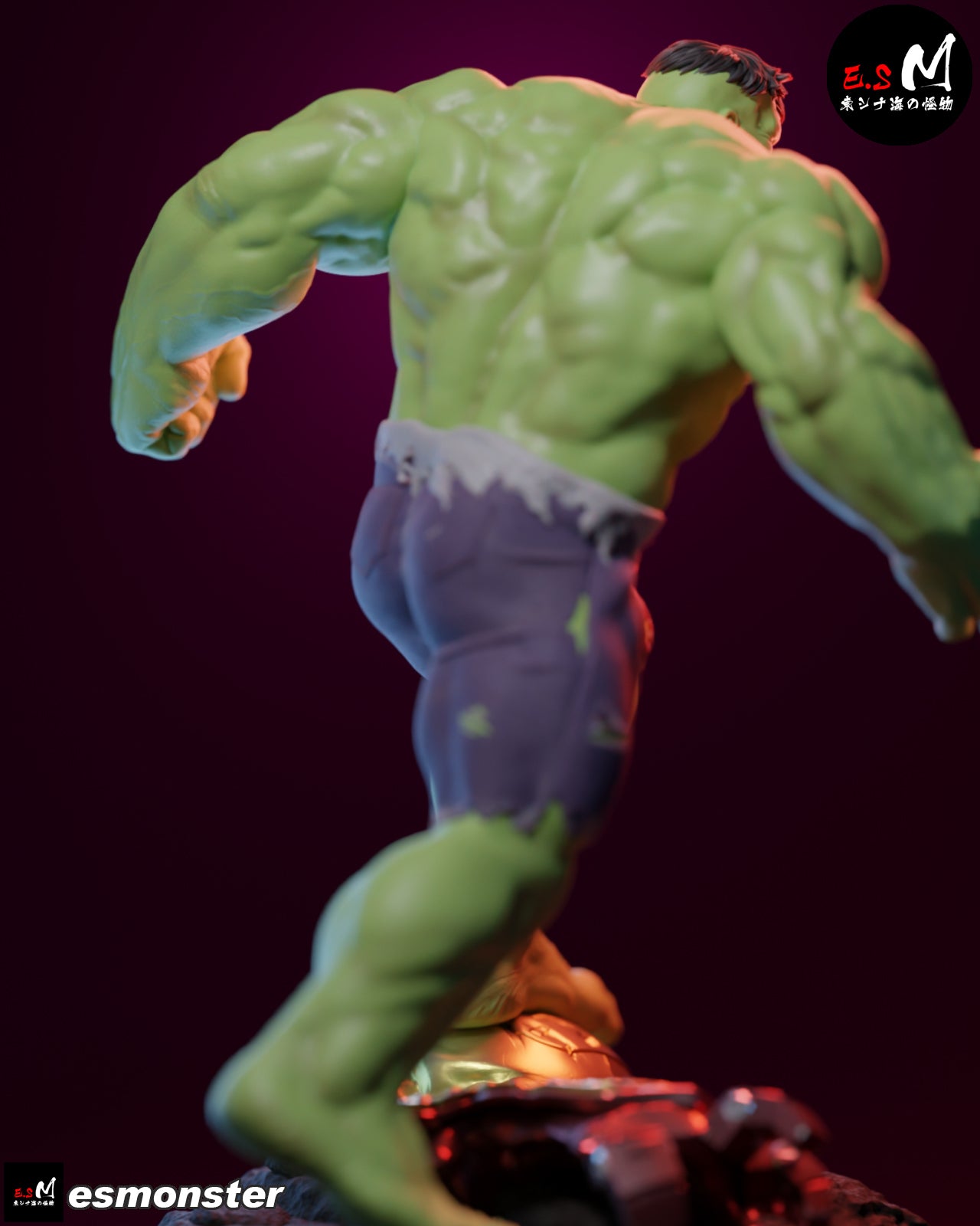 Hulk Style Marvel Unpainted Resin Garage Model Kit (1/6-1/12)