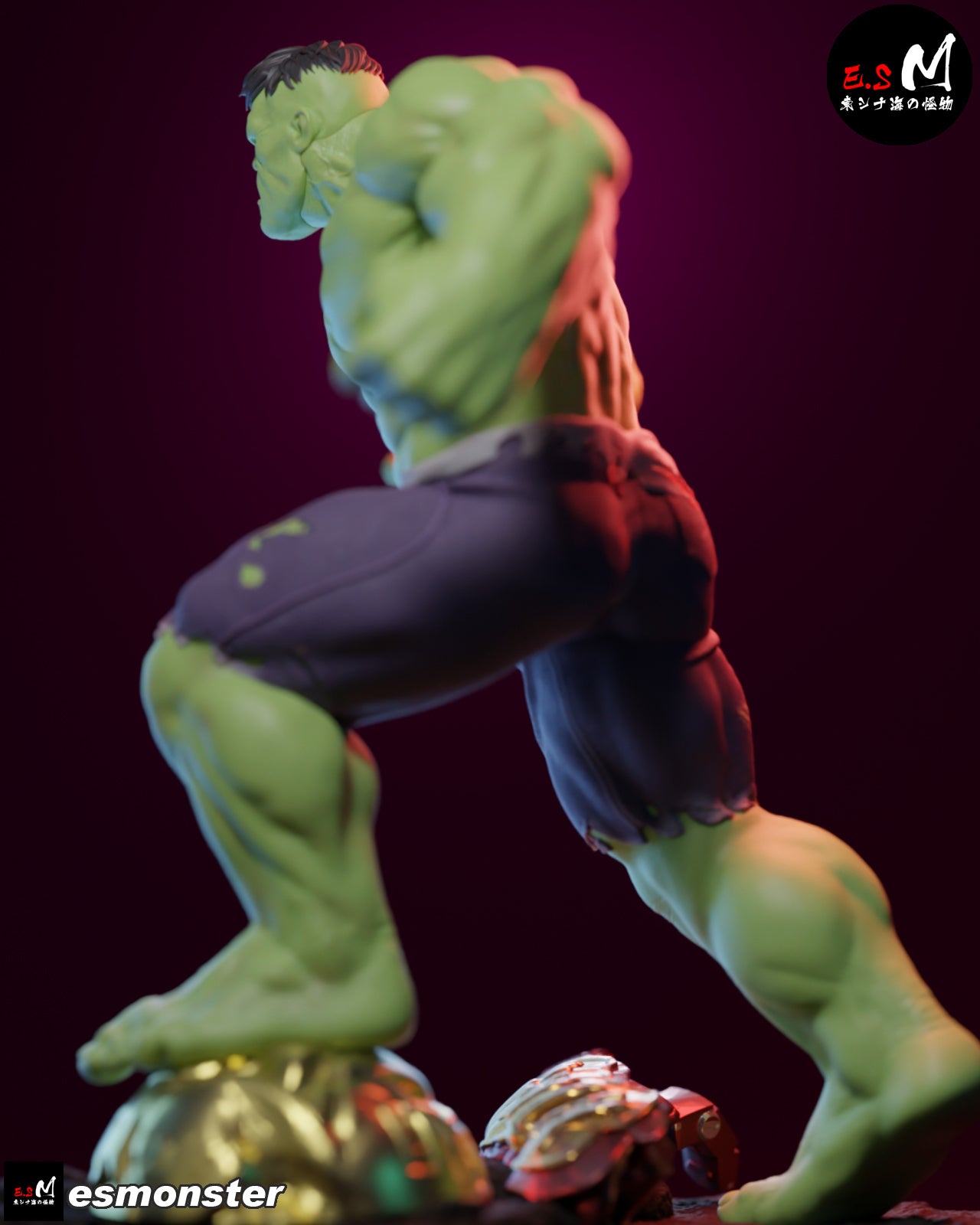 Hulk Style Marvel Unpainted Resin Garage Model Kit (1/6-1/12)