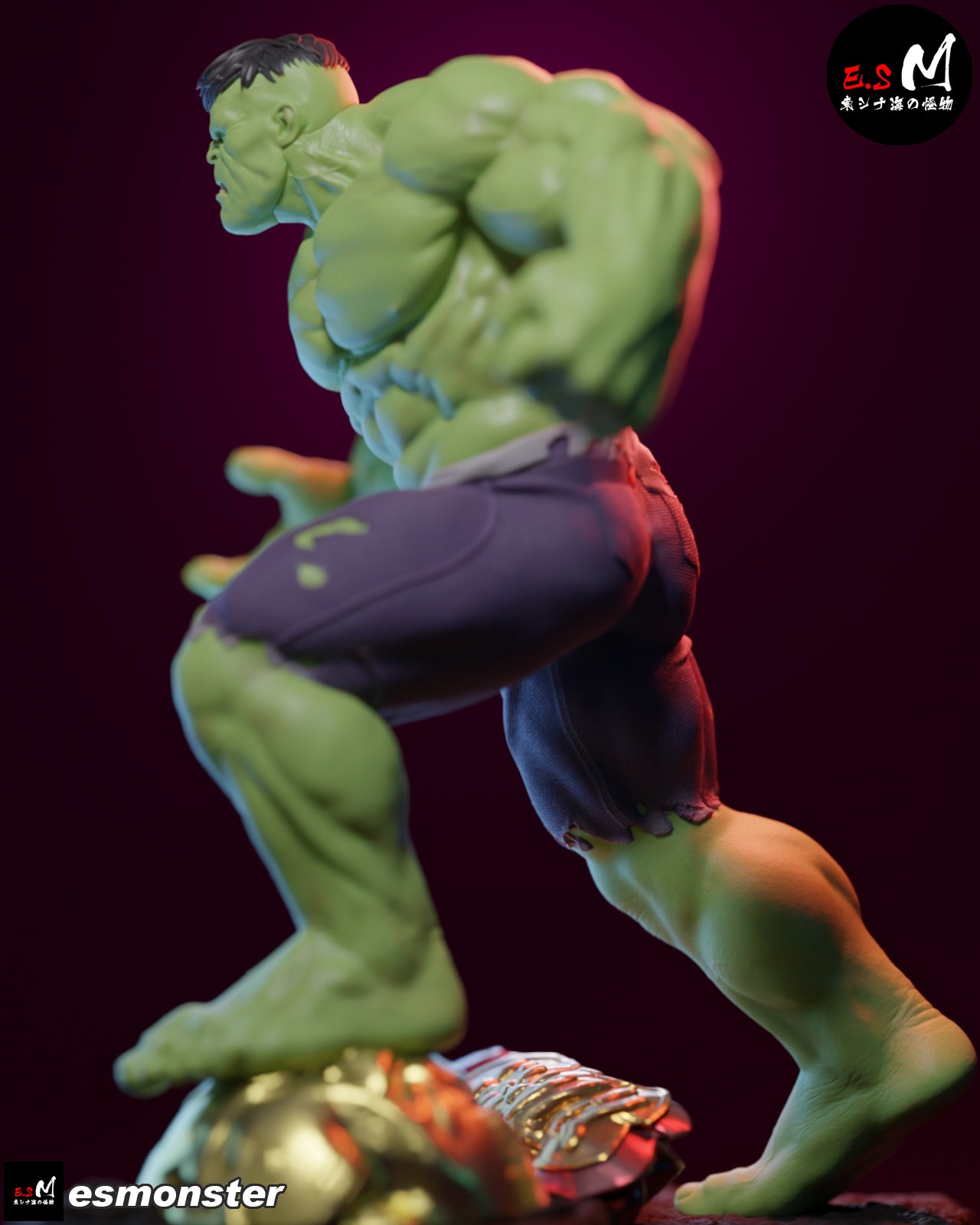 Hulk Style Marvel Unpainted Resin Garage Model Kit (1/6-1/12)