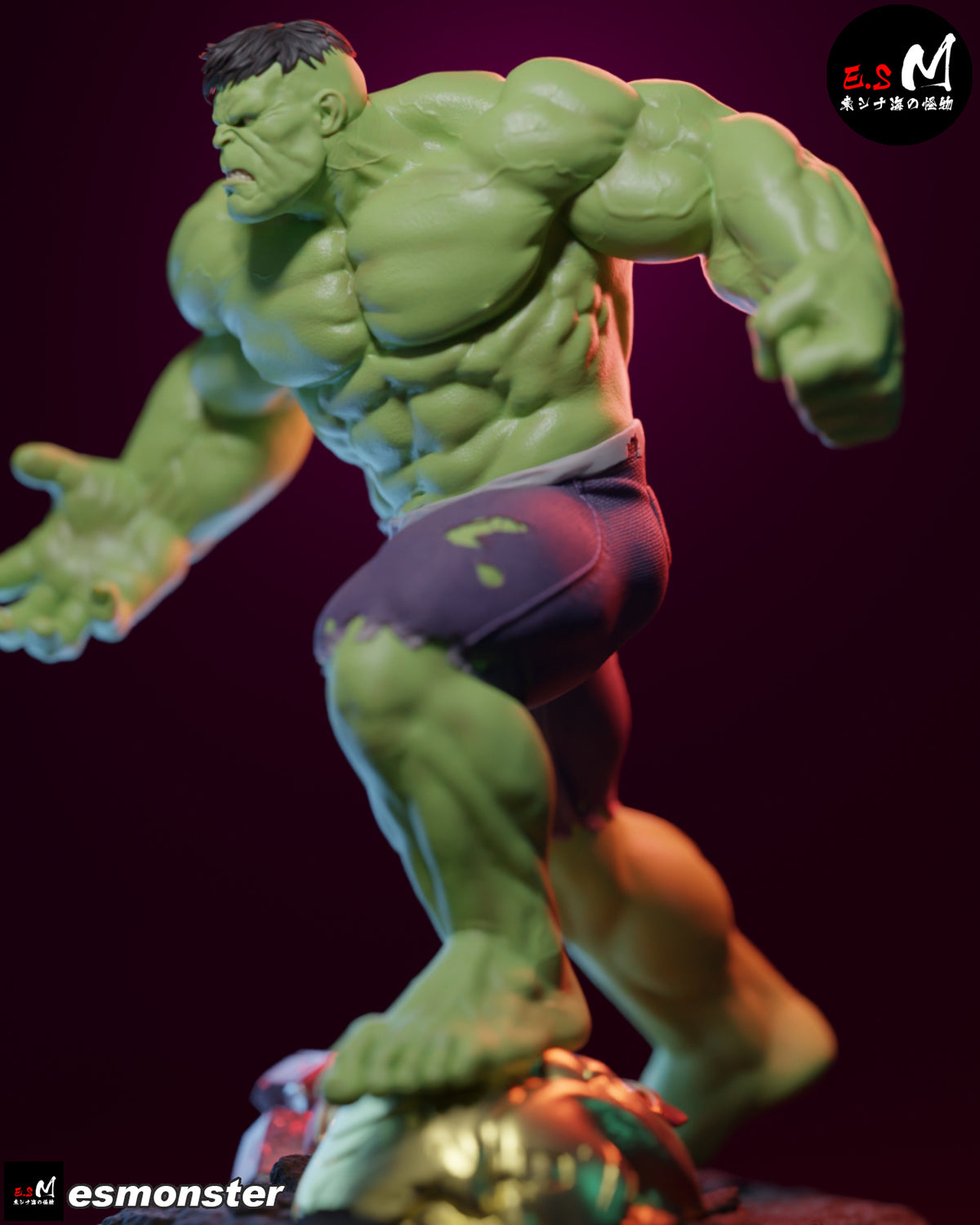 Hulk Style Marvel Unpainted Resin Garage Model Kit (1/6-1/12)