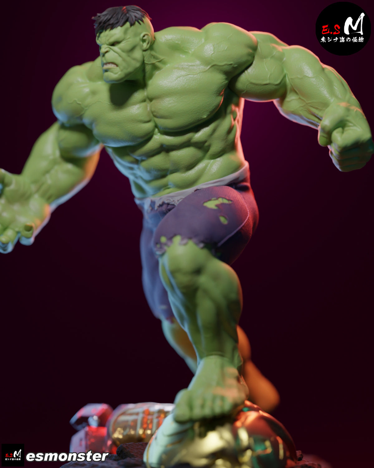 Hulk Style Marvel Unpainted Resin Garage Model Kit (1/6-1/12)