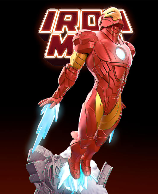 Iron Man Style Armored Avenger – Unpainted 3D Printed Model Kit
