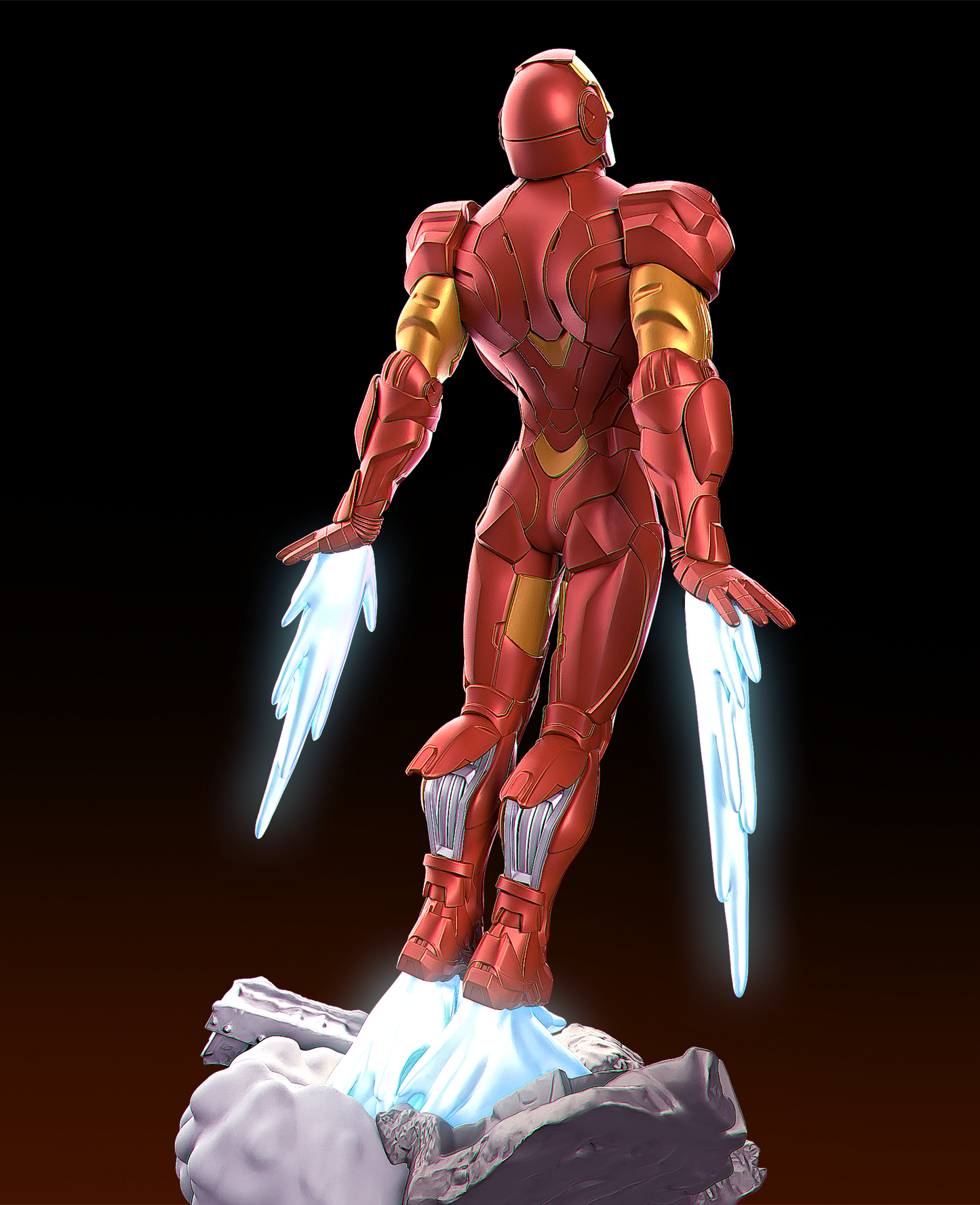 Iron Man Style Armored Avenger – Unpainted 3D Printed Model Kit