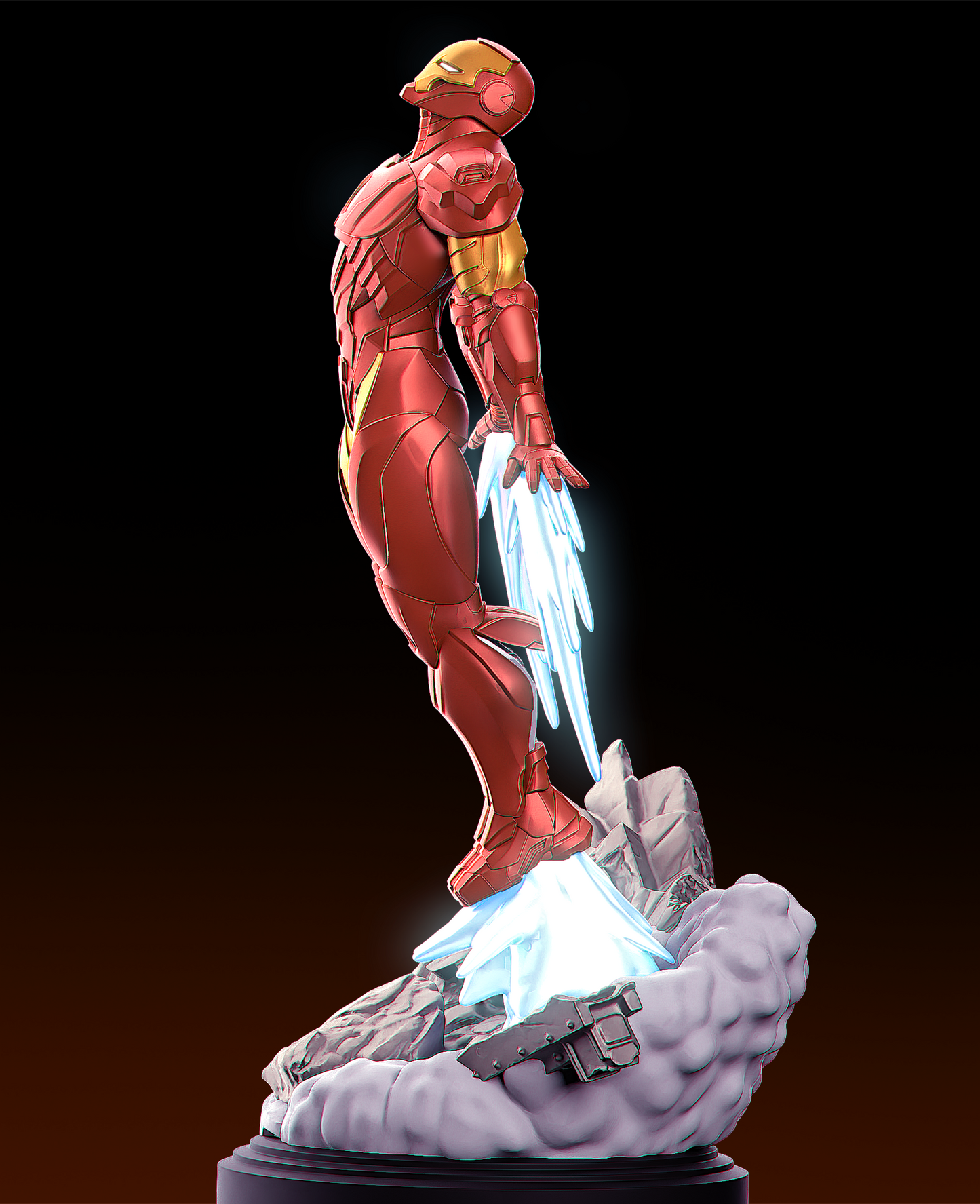 Iron Man Style Armored Avenger – Unpainted 3D Printed Model Kit