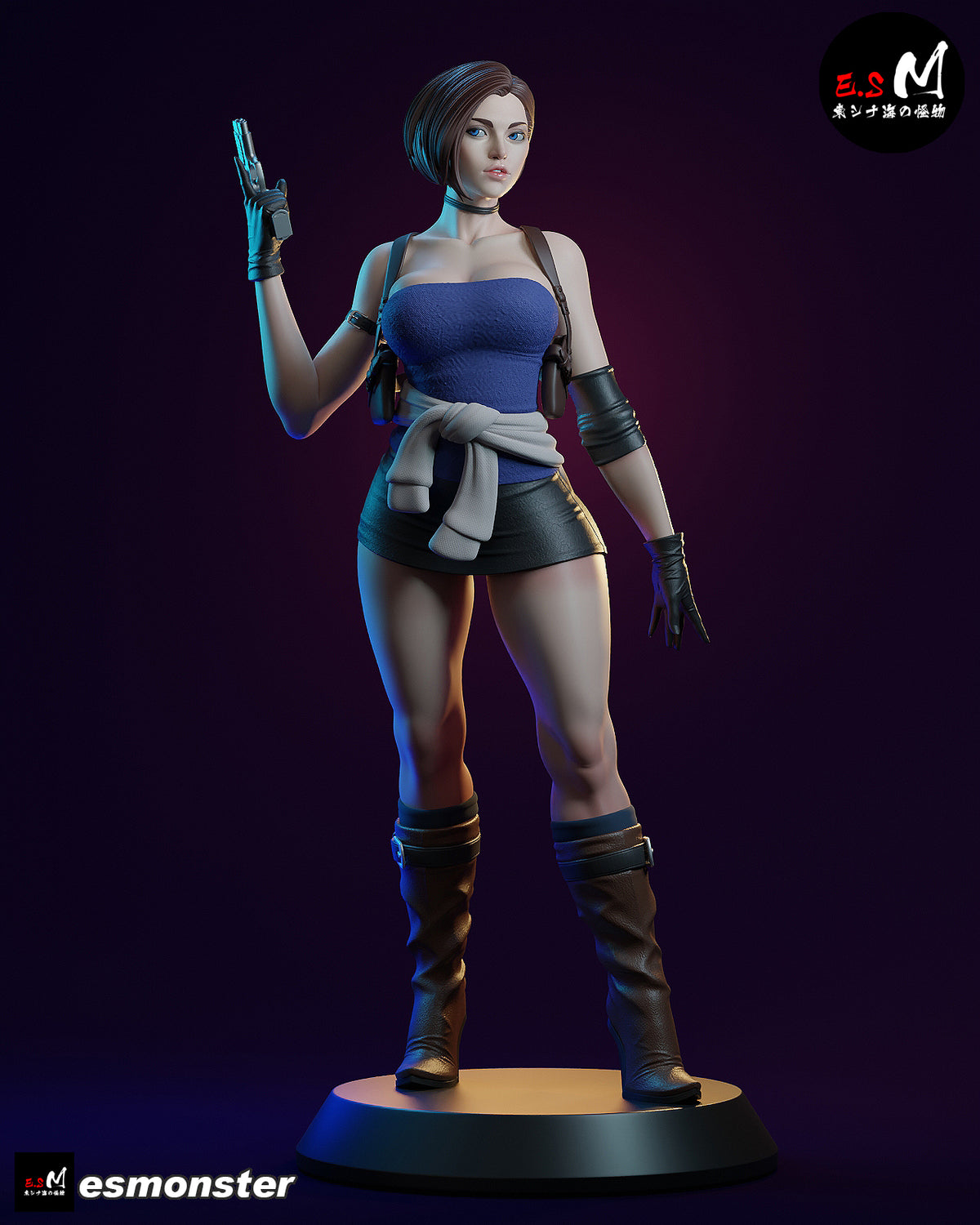 Classic Jill Valentine Style Resident Evil Unpainted Resin Garage Kit (1/6-1/12)