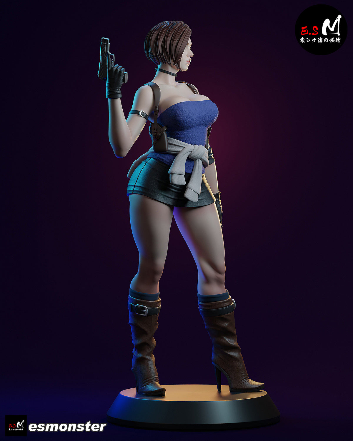Classic Jill Valentine Style Resident Evil Unpainted Resin Garage Kit (1/6-1/12)