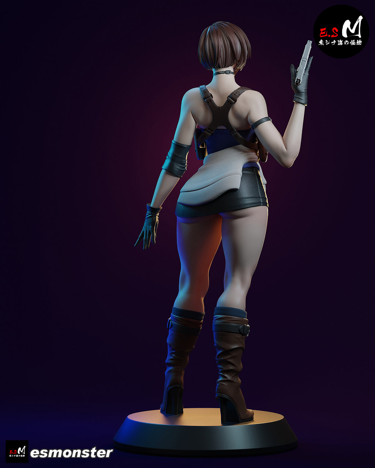 Classic Jill Valentine Style Resident Evil Unpainted Resin Garage Kit (1/6-1/12)