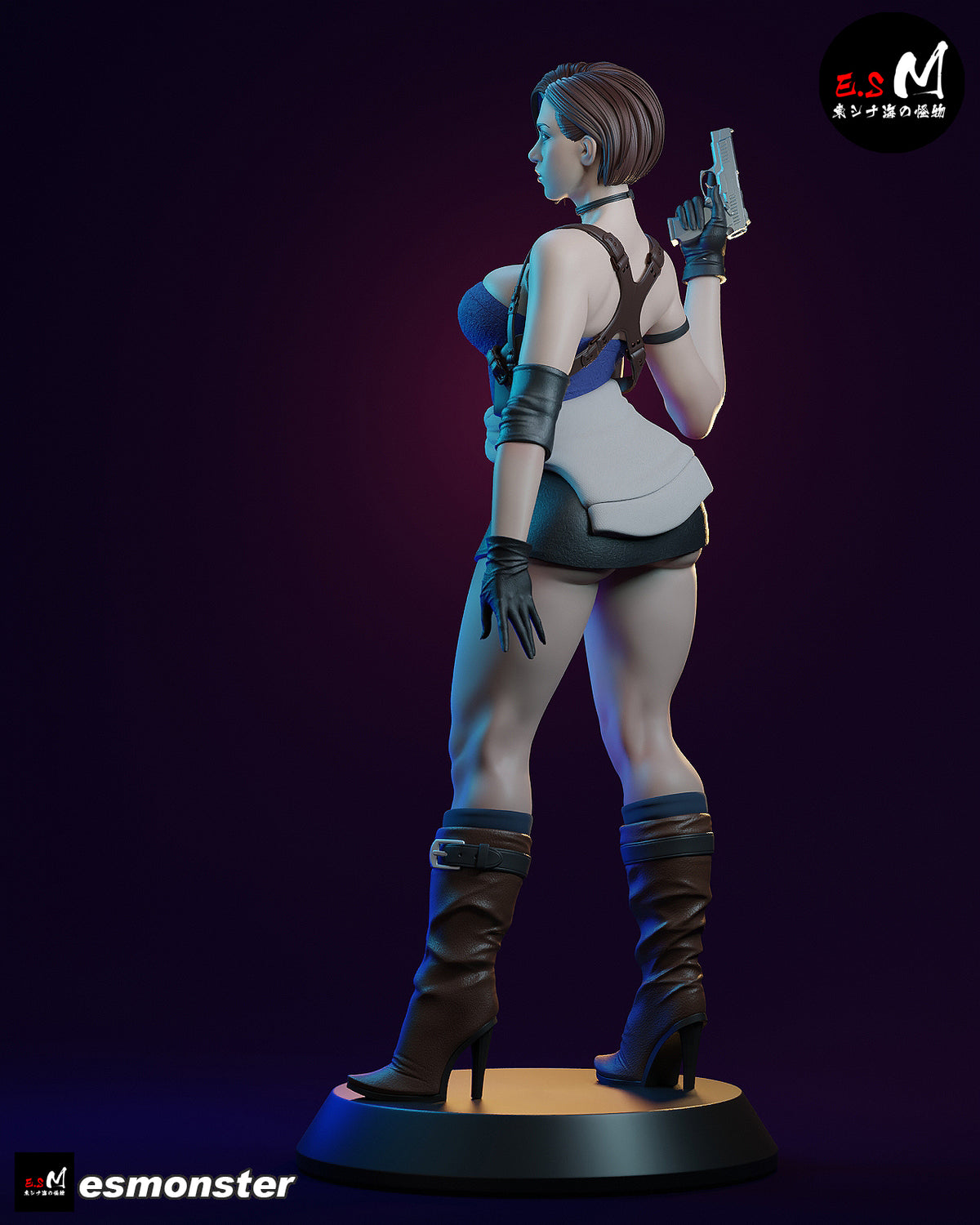Classic Jill Valentine Style Resident Evil Unpainted Resin Garage Kit (1/6-1/12)