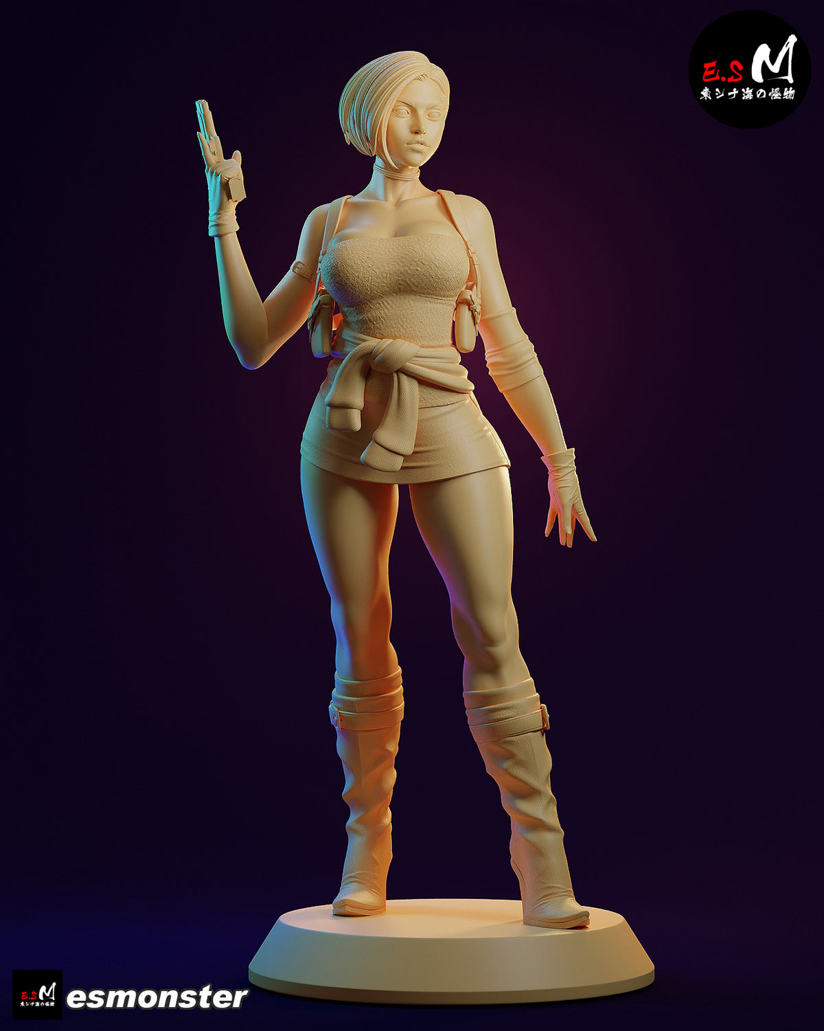 Classic Jill Valentine Style Resident Evil Unpainted Resin Garage Kit (1/6-1/12)