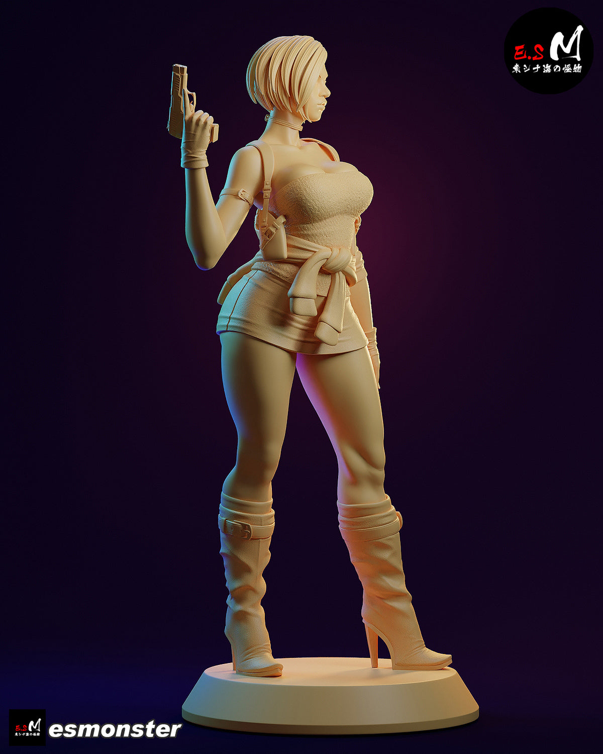 Classic Jill Valentine Style Resident Evil Unpainted Resin Garage Kit (1/6-1/12)