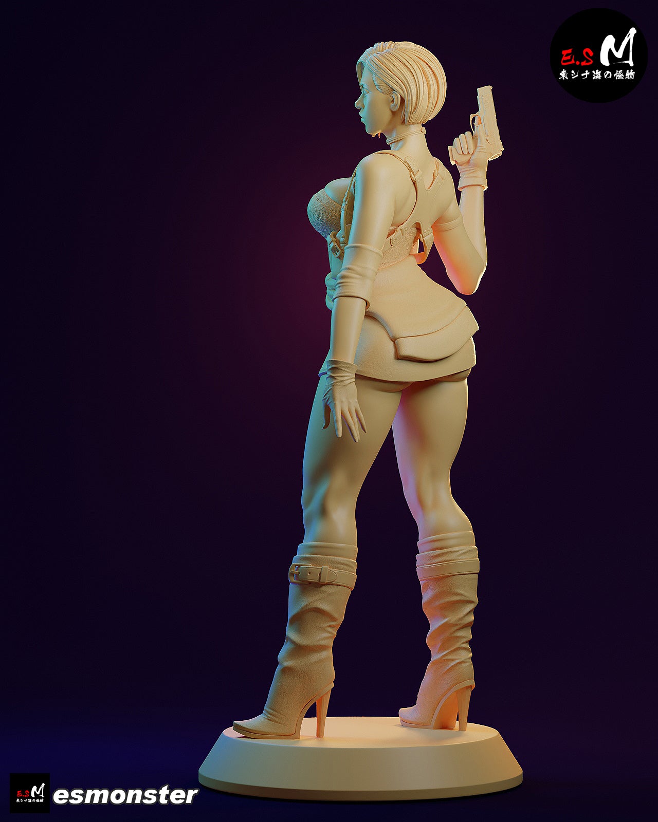 Classic Jill Valentine Style Resident Evil Unpainted Resin Garage Kit (1/6-1/12)