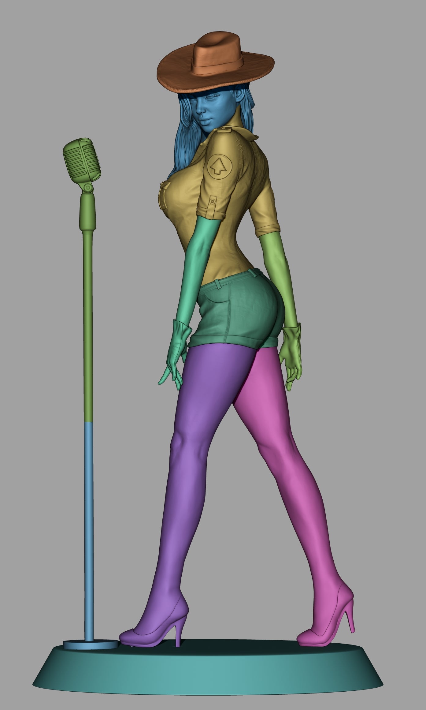 Jessica Rabbit style Sultry Songstress resin kit – Unpainted 3D Printed Model kit