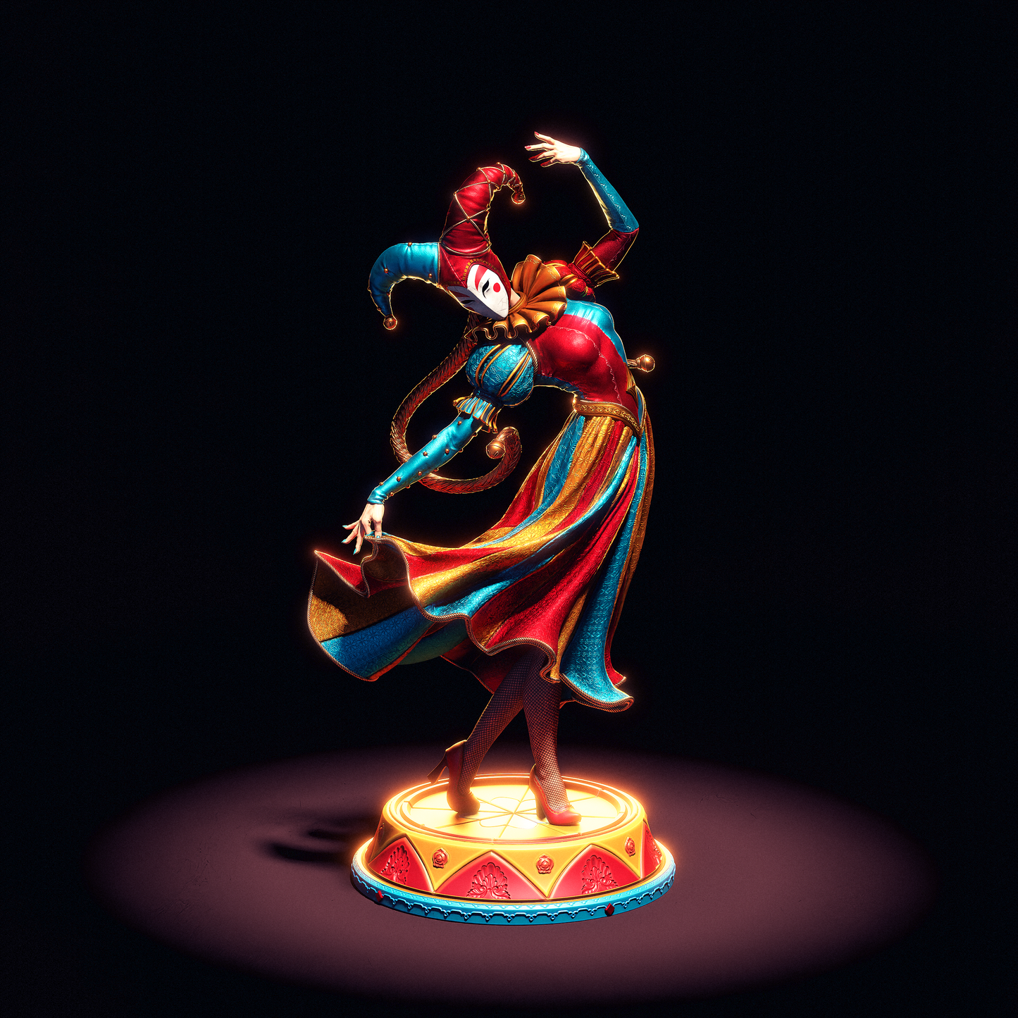 Jester Trickster Performer Resin Kit – Unpainted 3D Printed Model Kit