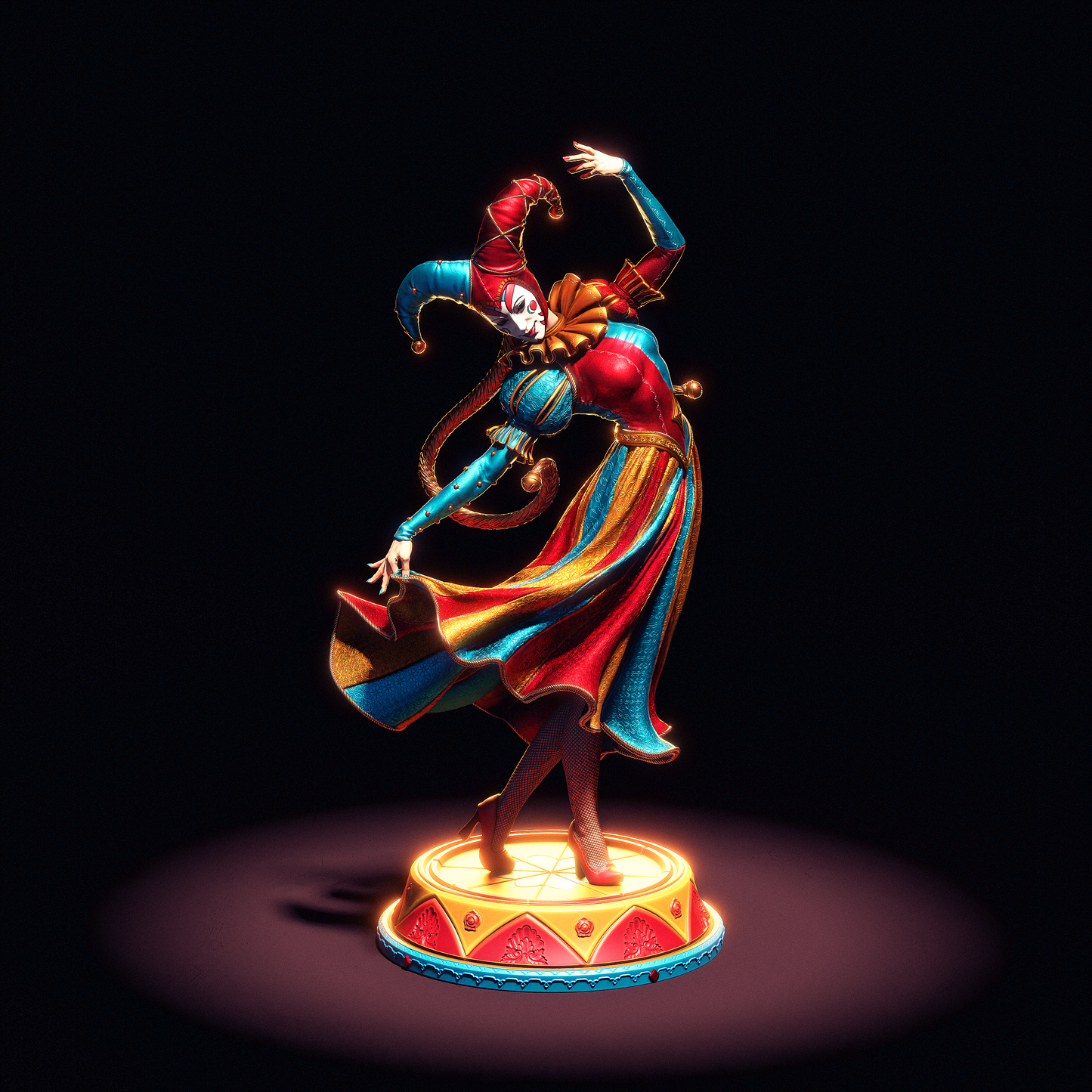 Jester Trickster Performer Resin Kit – Unpainted 3D Printed Model Kit