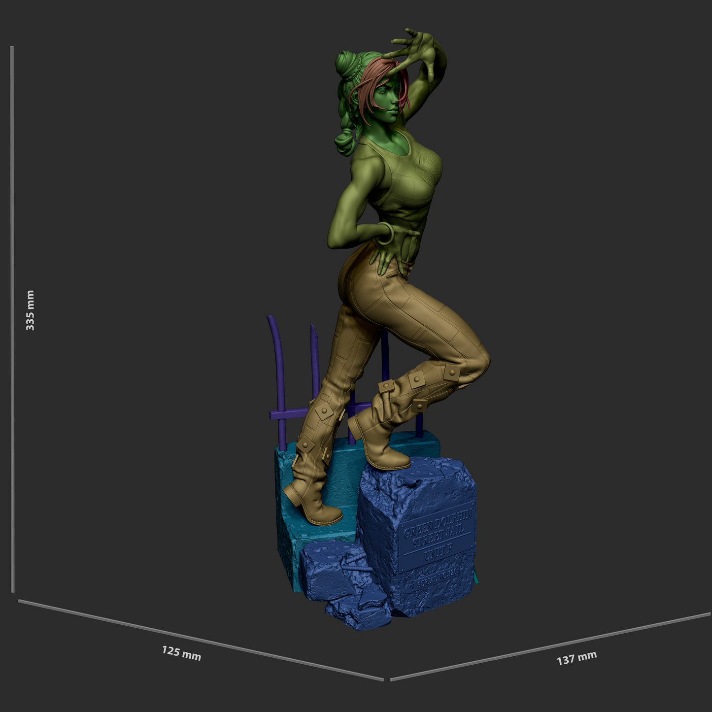 Jolyne Cujoh Style JoJo's Bizarre Adventure Resin Garage Kit (1/6-1/12)