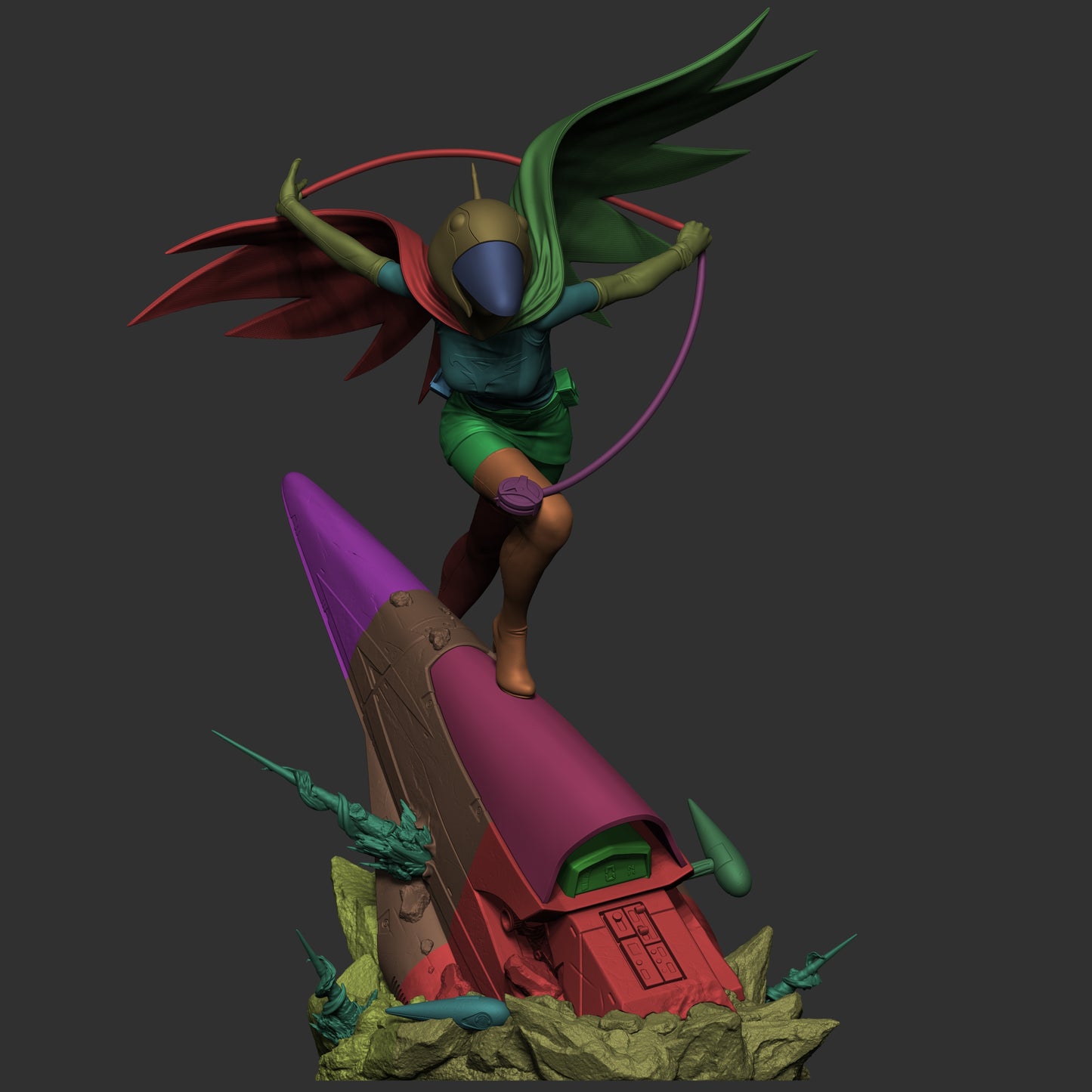 Jun the Swan Style Heroine – Unpainted 3D Printed Model Kit
