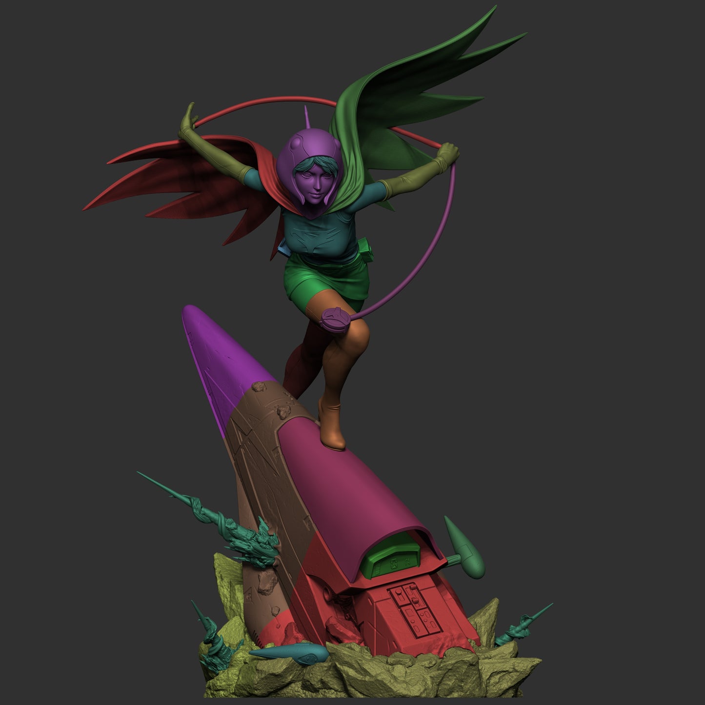 Jun the Swan Style Heroine – Unpainted 3D Printed Model Kit