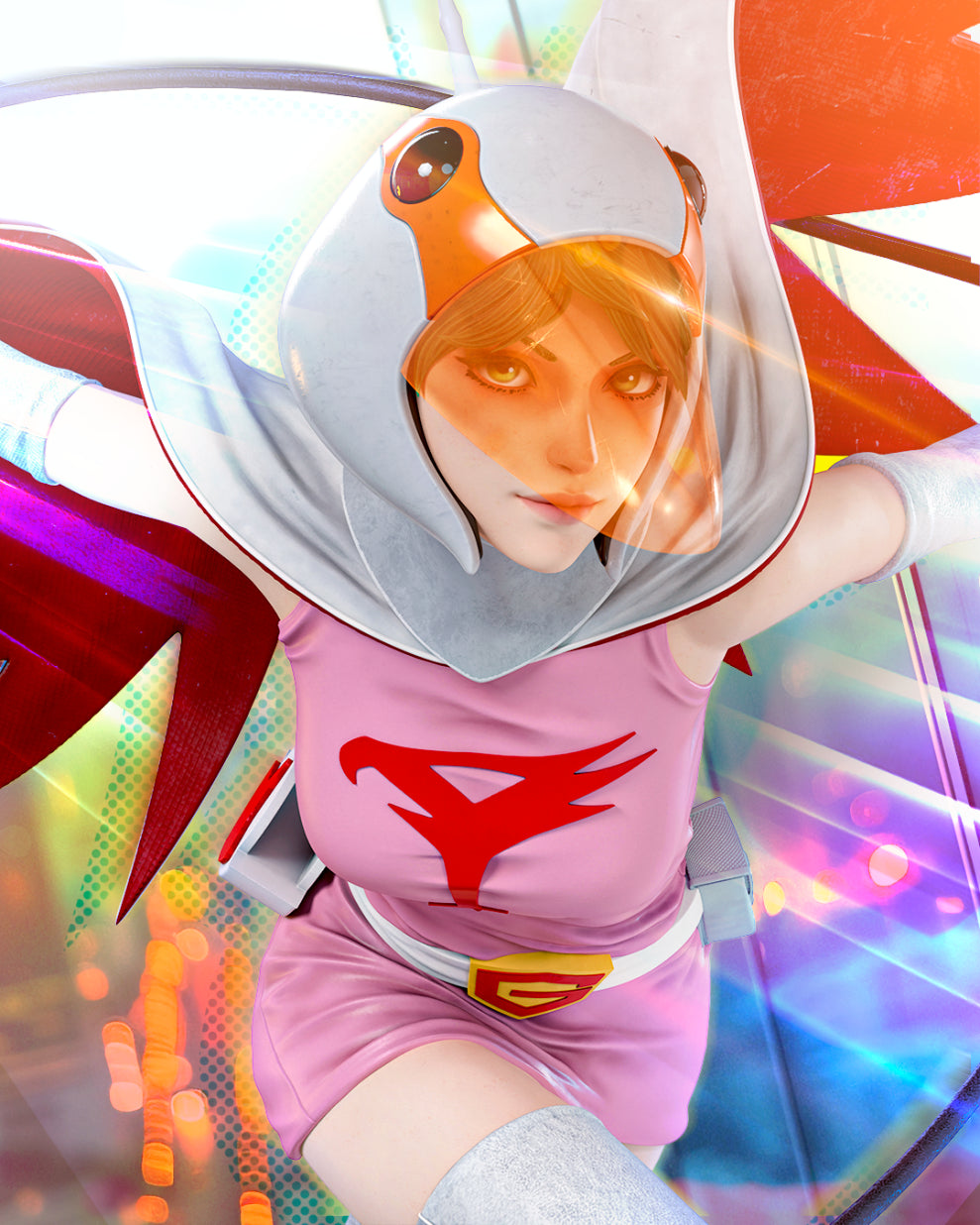 Jun the Swan Style Heroine – Unpainted 3D Printed Model Kit