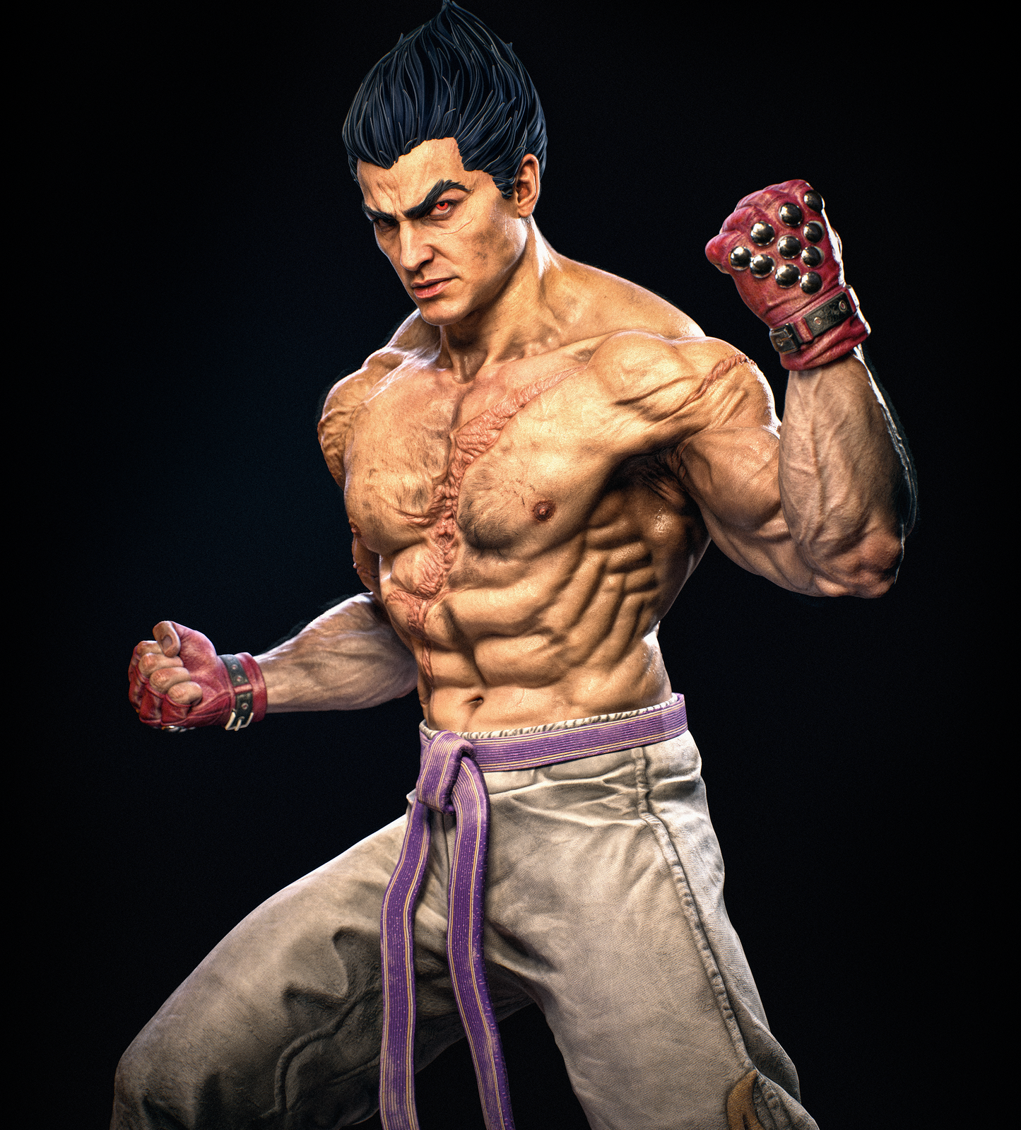 Kazuya Style Martial Arts Champion – Unpainted 3D Printed Model Kit