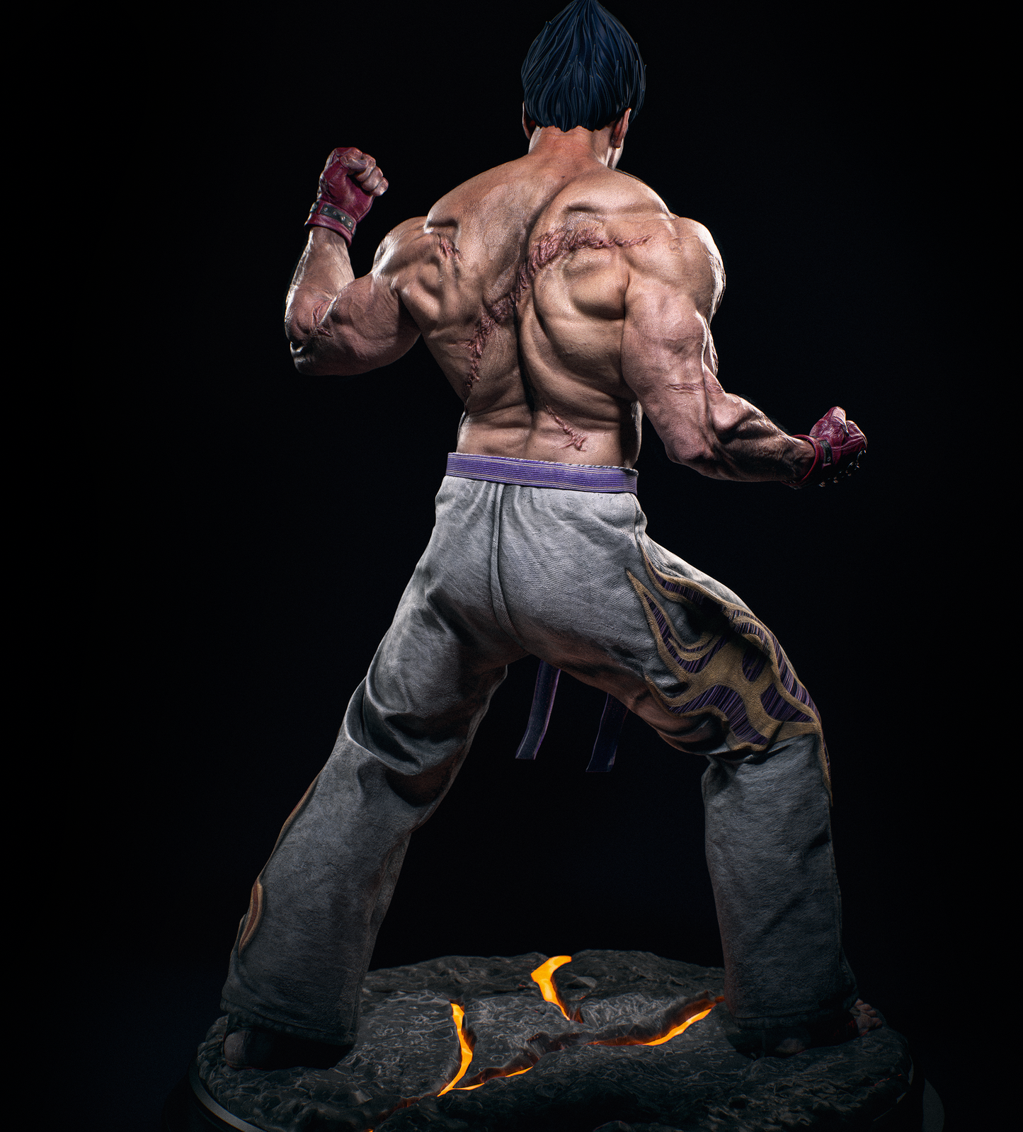 Kazuya Style Martial Arts Champion – Unpainted 3D Printed Model Kit