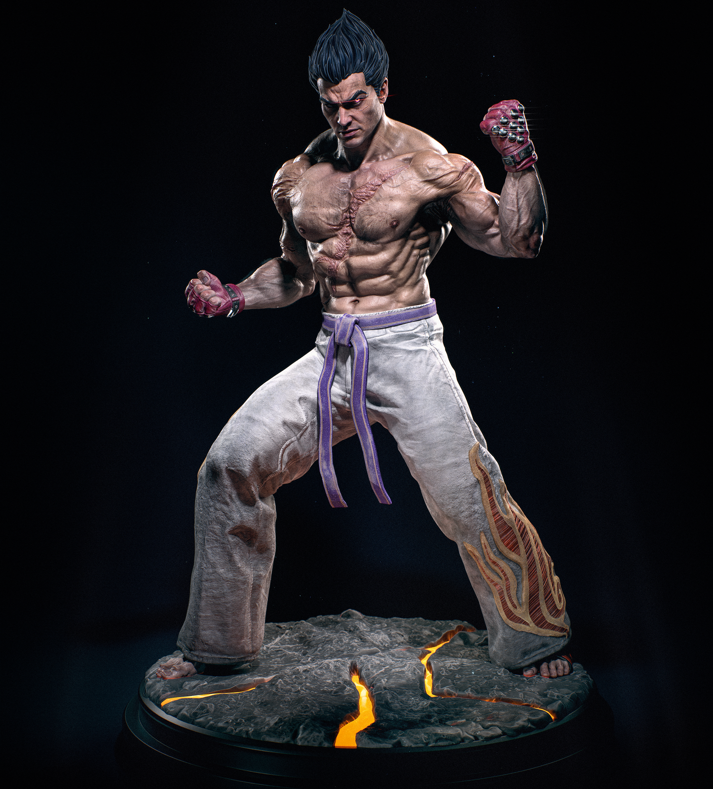 Kazuya Style Martial Arts Champion – Unpainted 3D Printed Model Kit