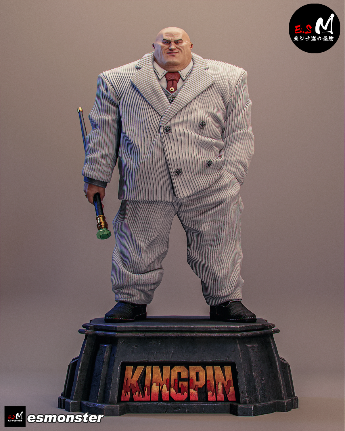 Imposing Kingpin Style Marvel Unpainted Resin Garage Model Kit (1/6-1/12)