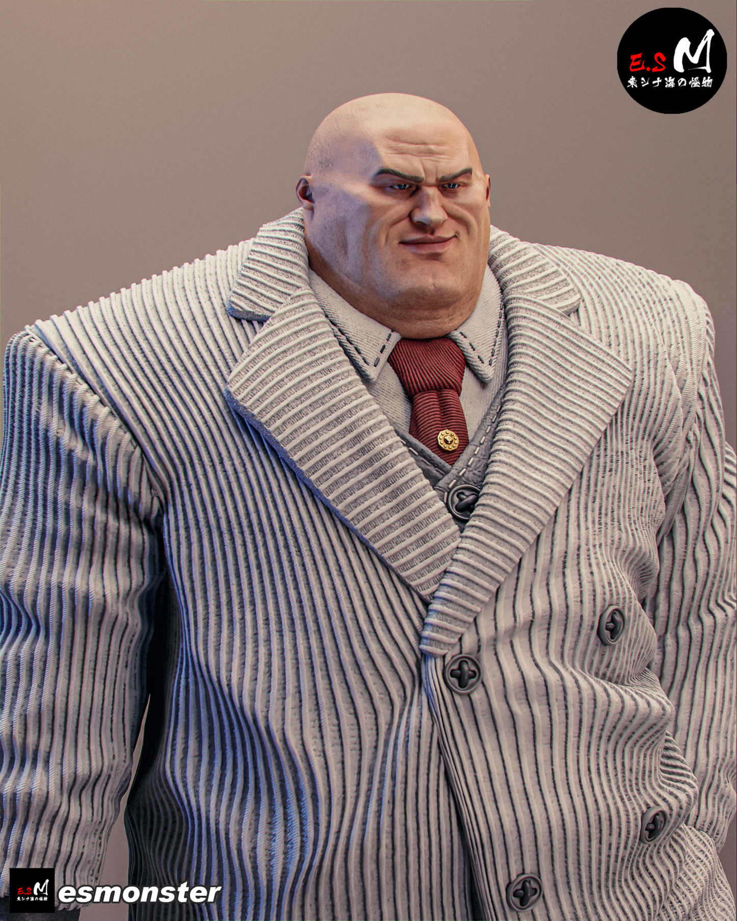 Imposing Kingpin Style Marvel Unpainted Resin Garage Model Kit (1/6-1/12)