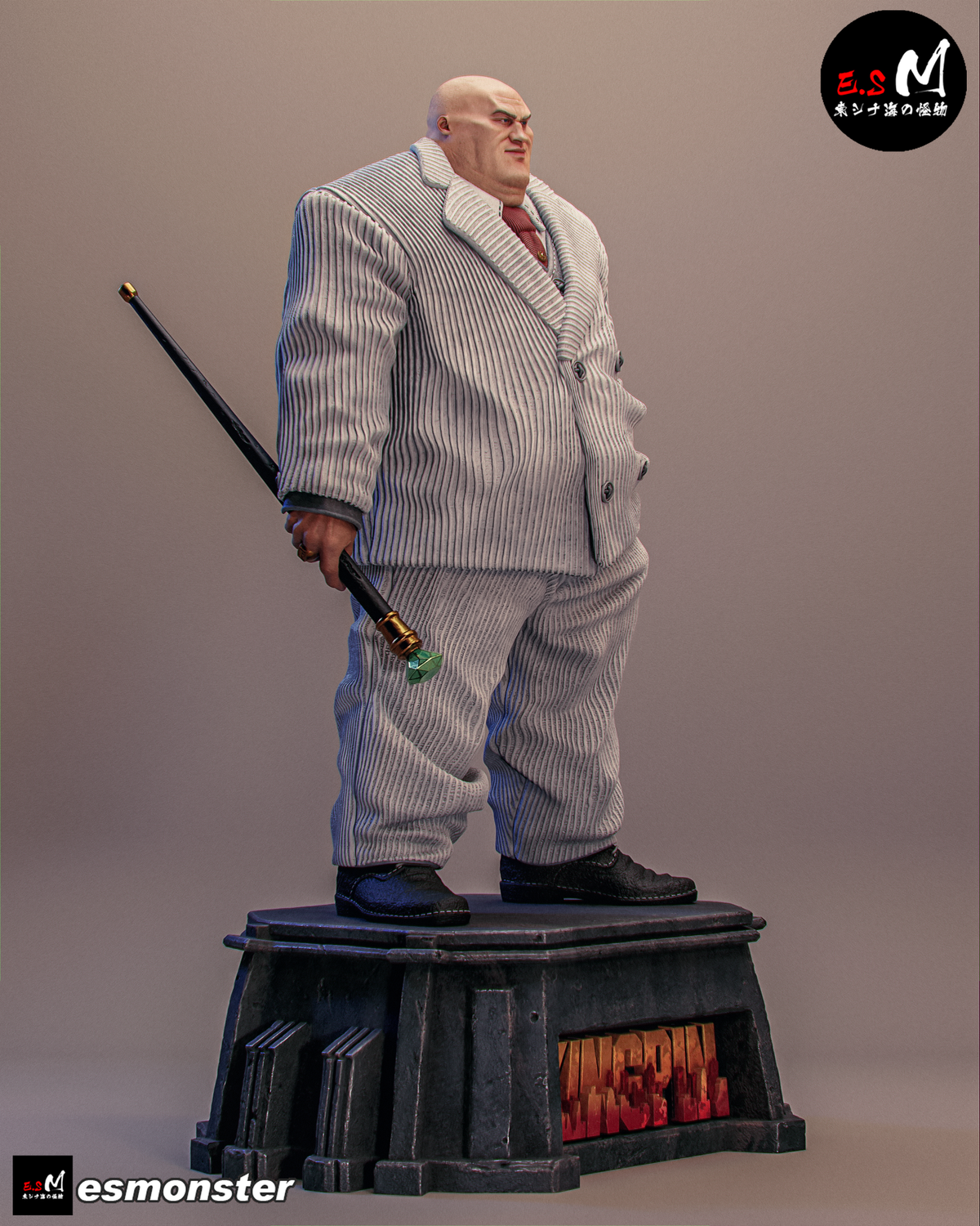 Imposing Kingpin Style Marvel Unpainted Resin Garage Model Kit (1/6-1/12)