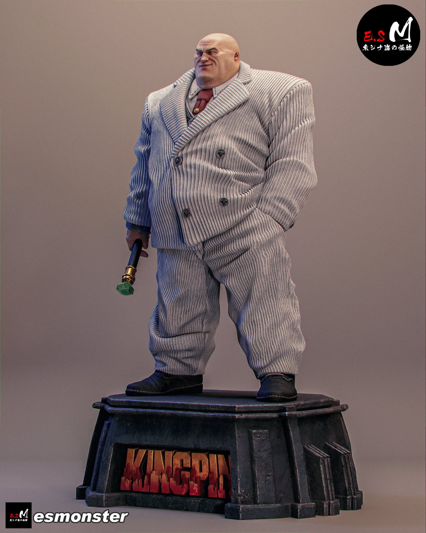 Imposing Kingpin Style Marvel Unpainted Resin Garage Model Kit (1/6-1/12)