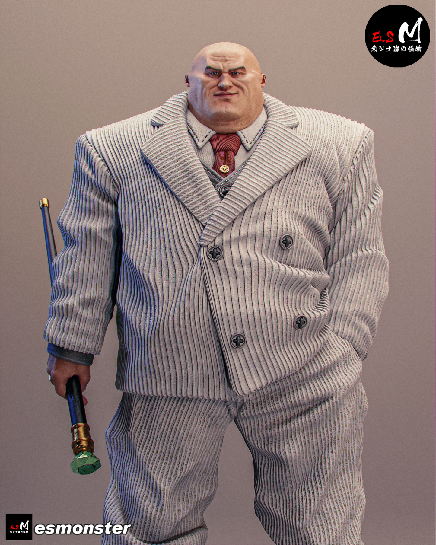 Imposing Kingpin Style Marvel Unpainted Resin Garage Model Kit (1/6-1/12)