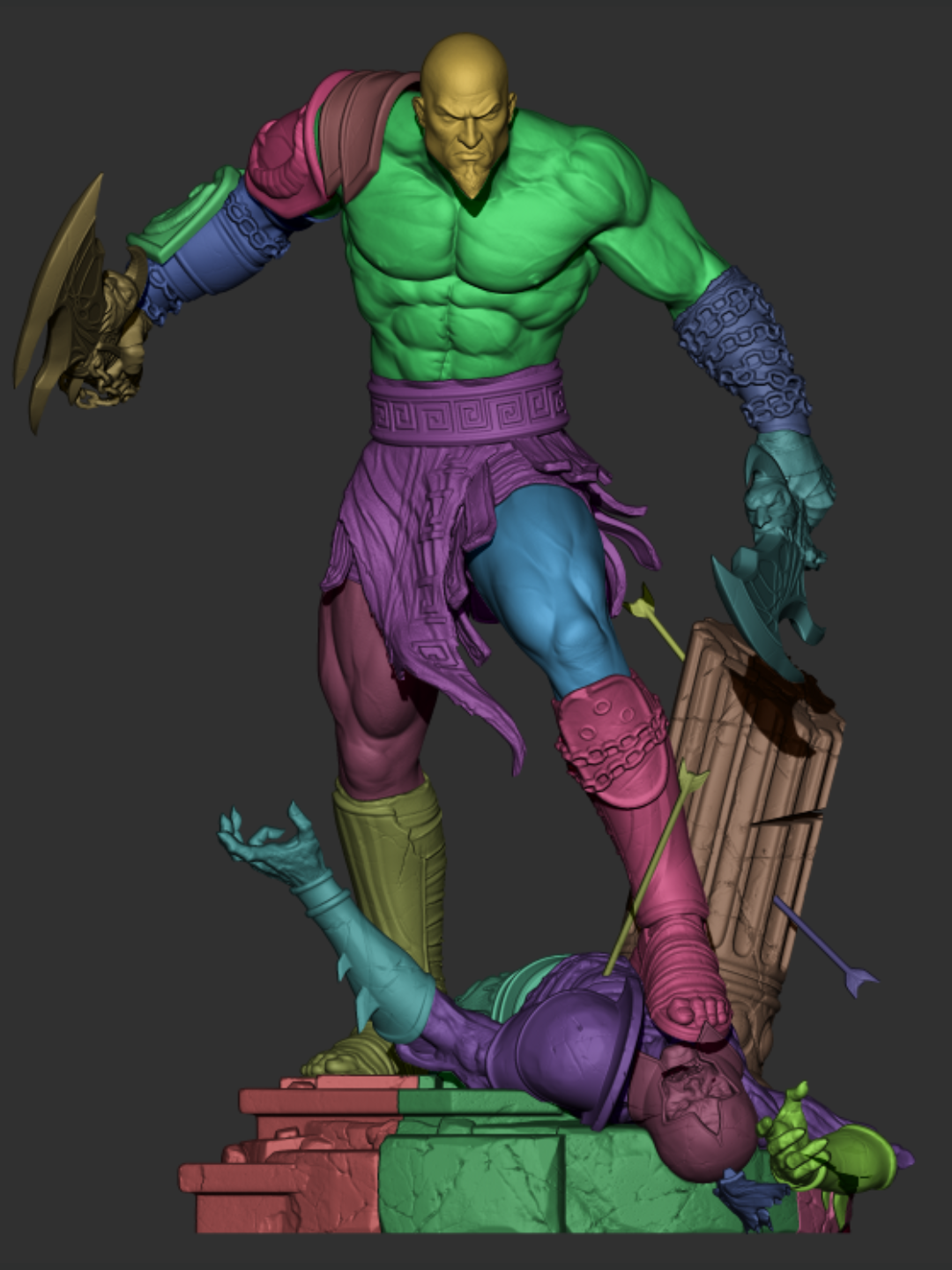 Kratos Style God Slayer – Unpainted 3D Printed Model Kit