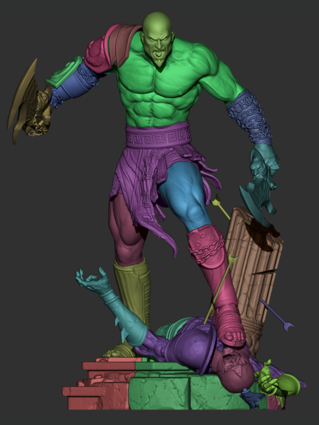 Kratos Style God Slayer – Unpainted 3D Printed Model Kit