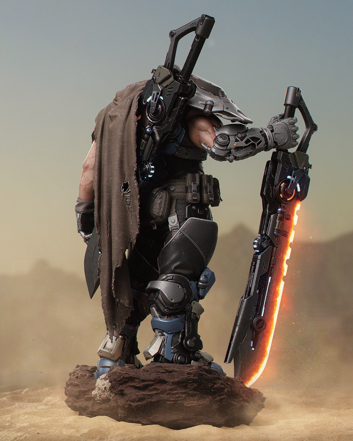 Kurg Cyber Berserker Original Unpainted Resin Garage Model Kit (1/6-1/12)